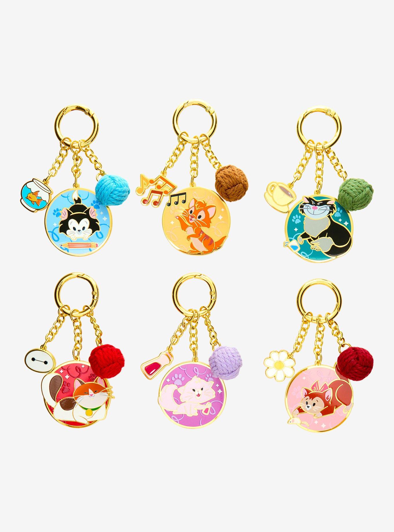 Disney Cats Yarn Ball Blind Box Enamel Bag Clip &mdash; BoxLunch Exclusive, , hi-res