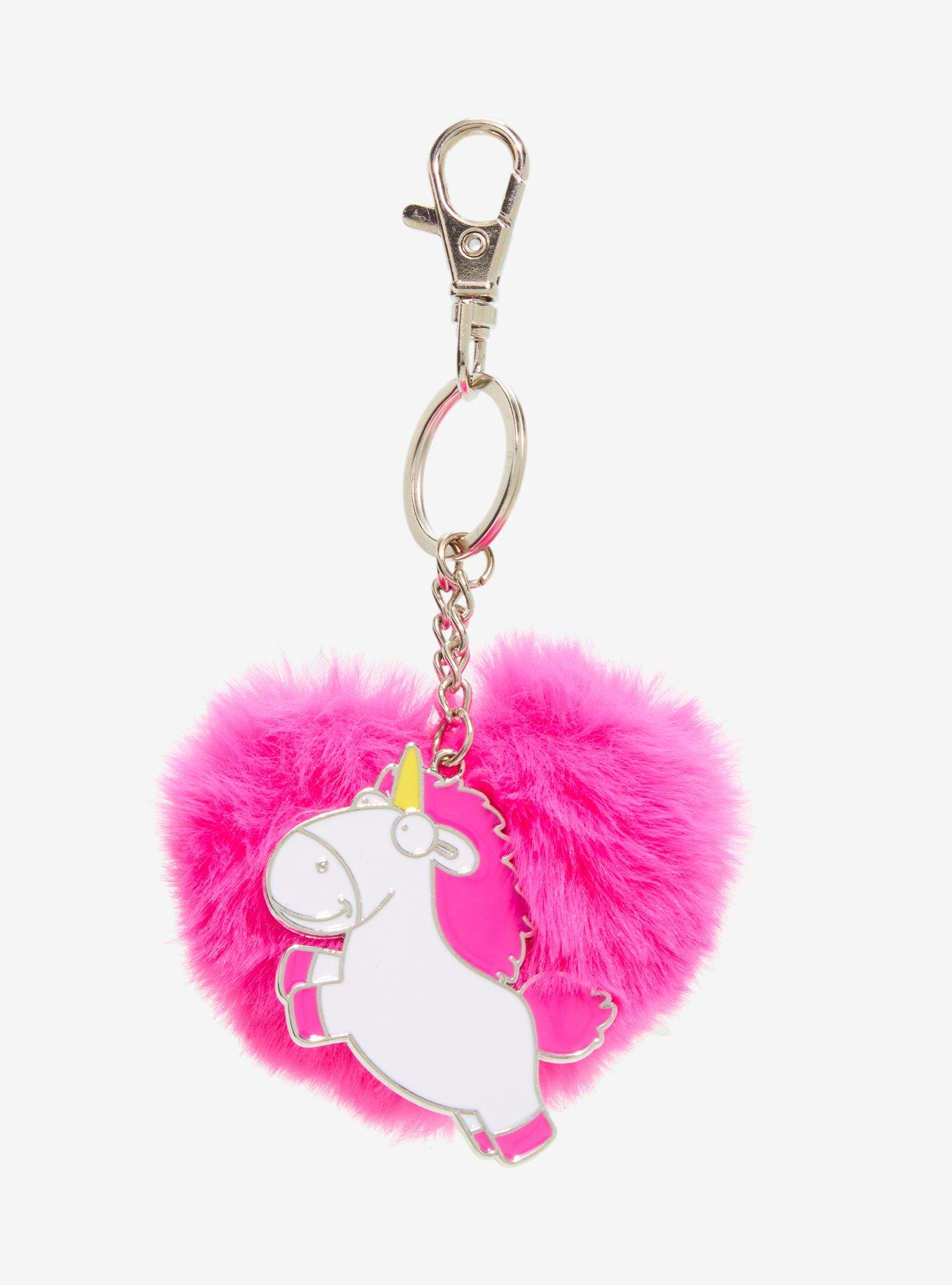 Despicable Me Fluffy Unicorn Multi-Charm Keychain - BoxLunch Exclusive, , hi-res