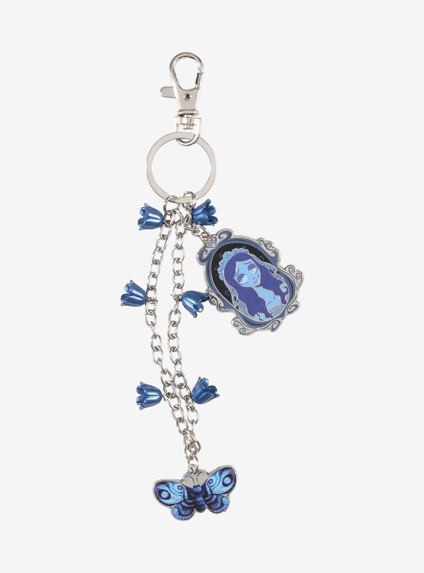 Corpse Bride Emily Butterfly Multi-Charm Keychain - BoxLunch Exclusive, , hi-res