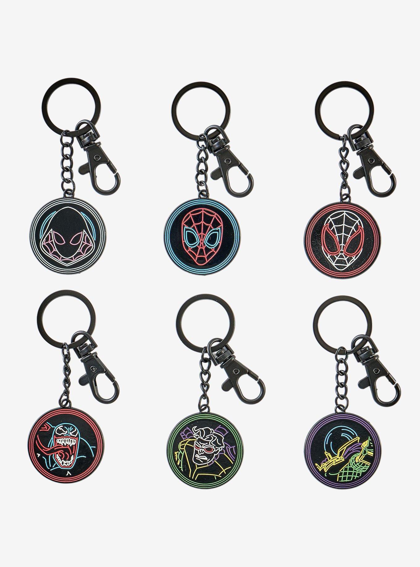 Marvel Spider-Man Characters Glow-in-the-Dark Blind Box Keychain, , hi-res
