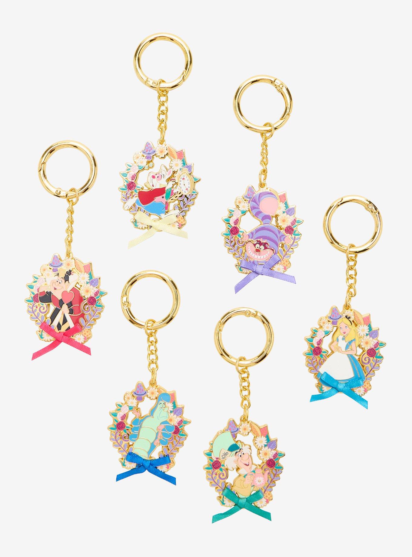 Disney Alice in Wonderland Character Floral Wreath Blind Box Keychain - BoxLunch Exclusive, , hi-res