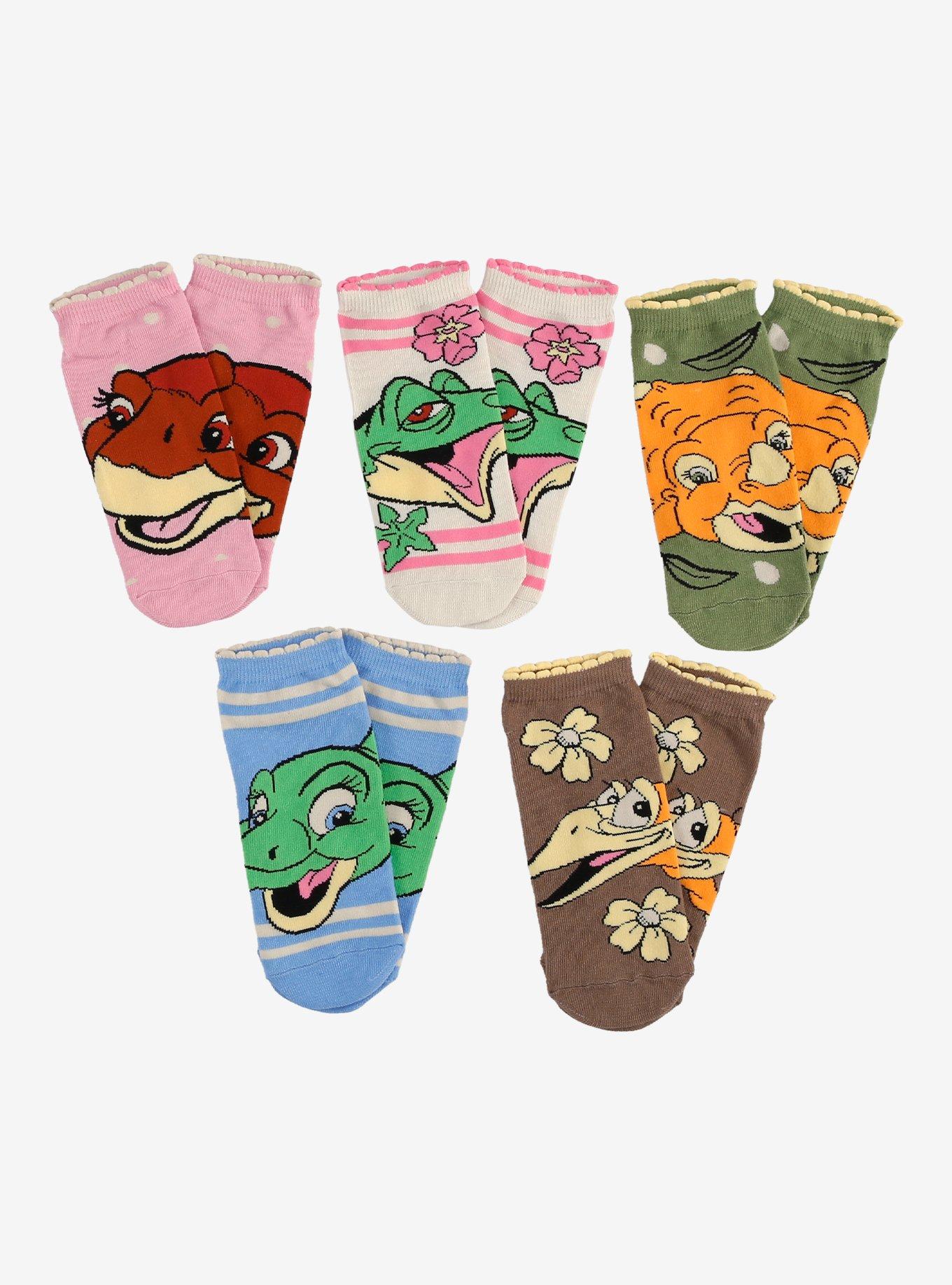 The Land Before Time Character No-Show Socks 5 Pair, , hi-res