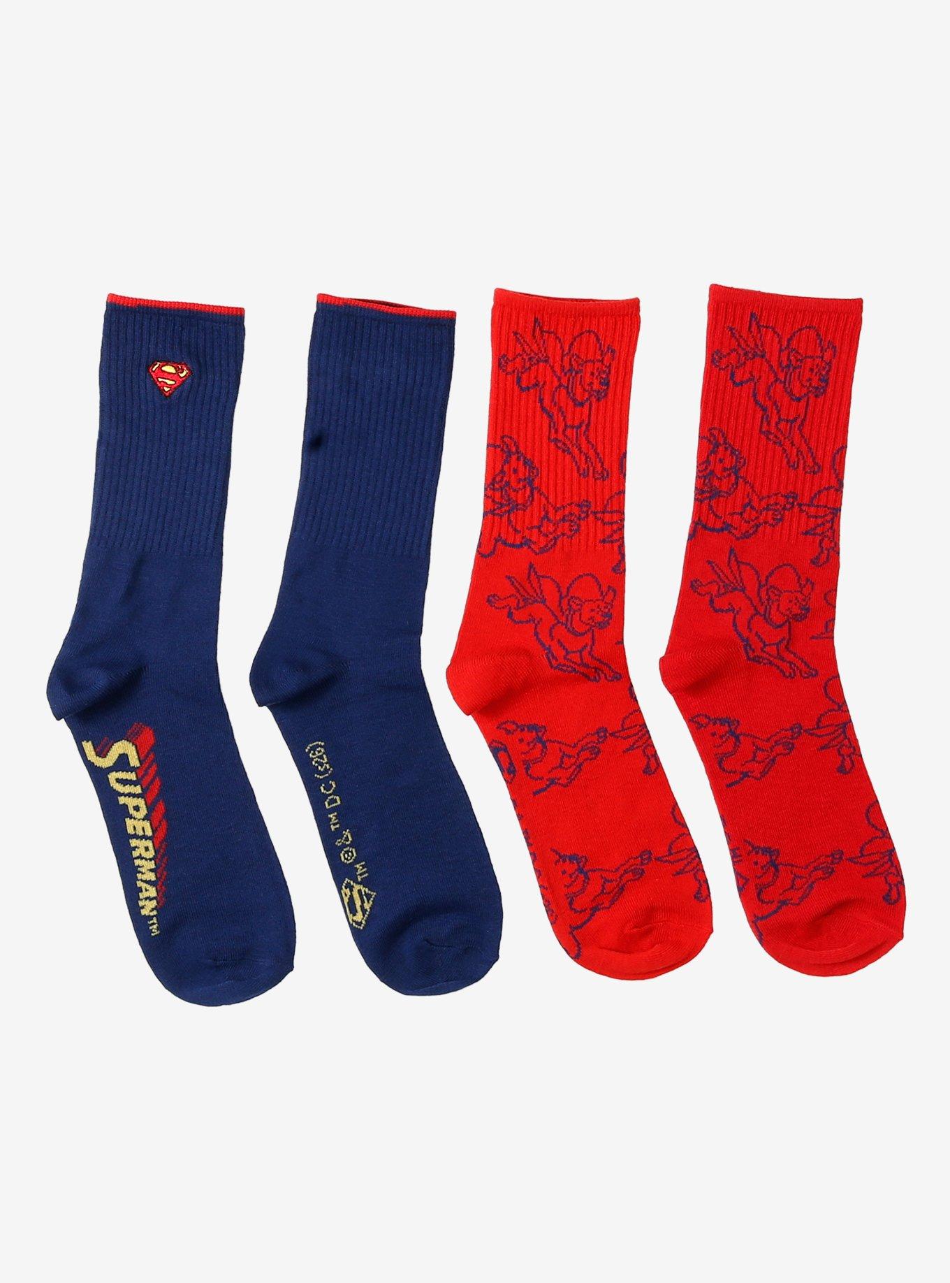 DC Comics Superman Icons Crew Socks 2 Pair, , hi-res
