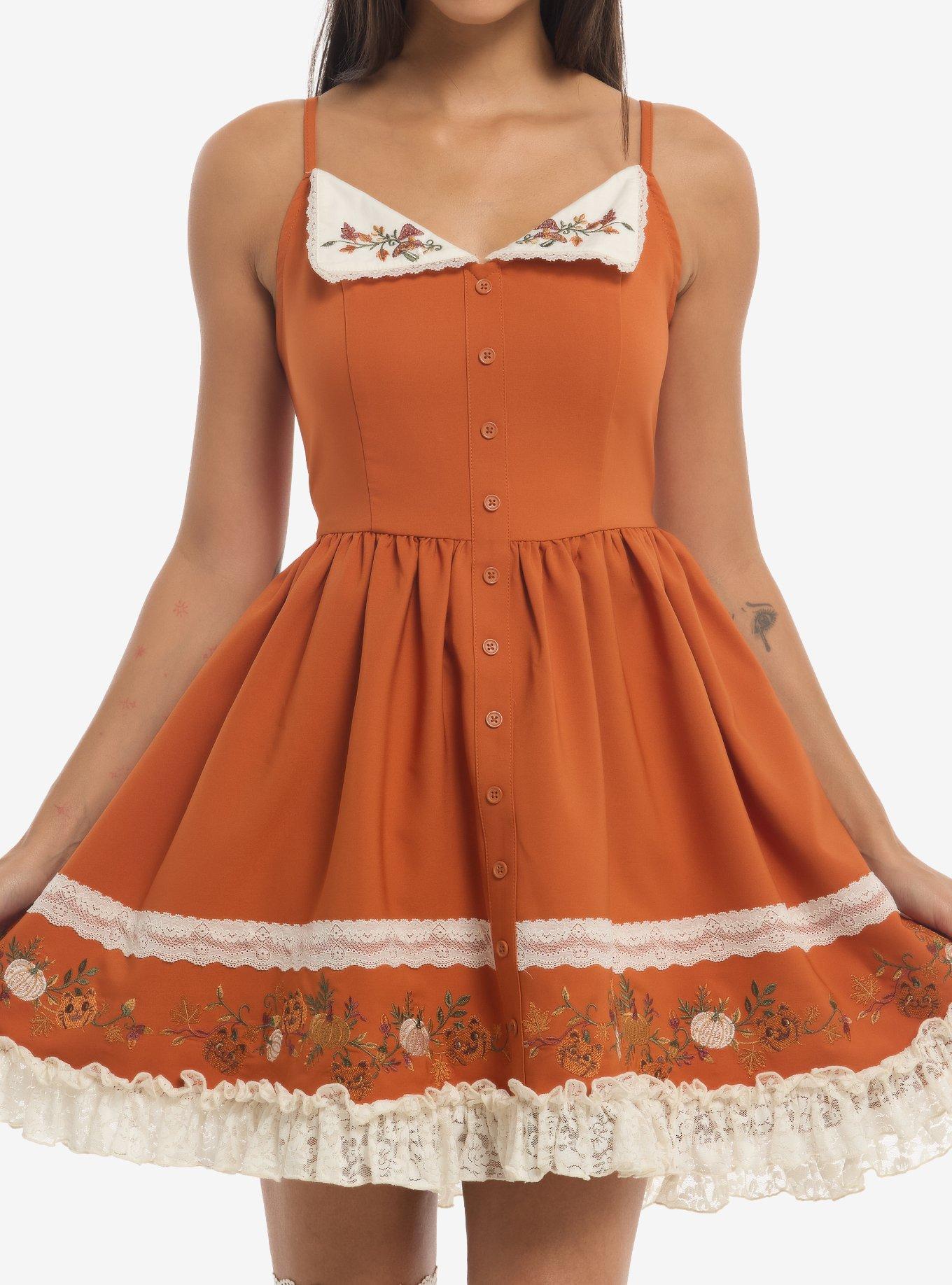 hot topic dresses New Dress L Back zipper down Black Brocade Lace-Up Dress |