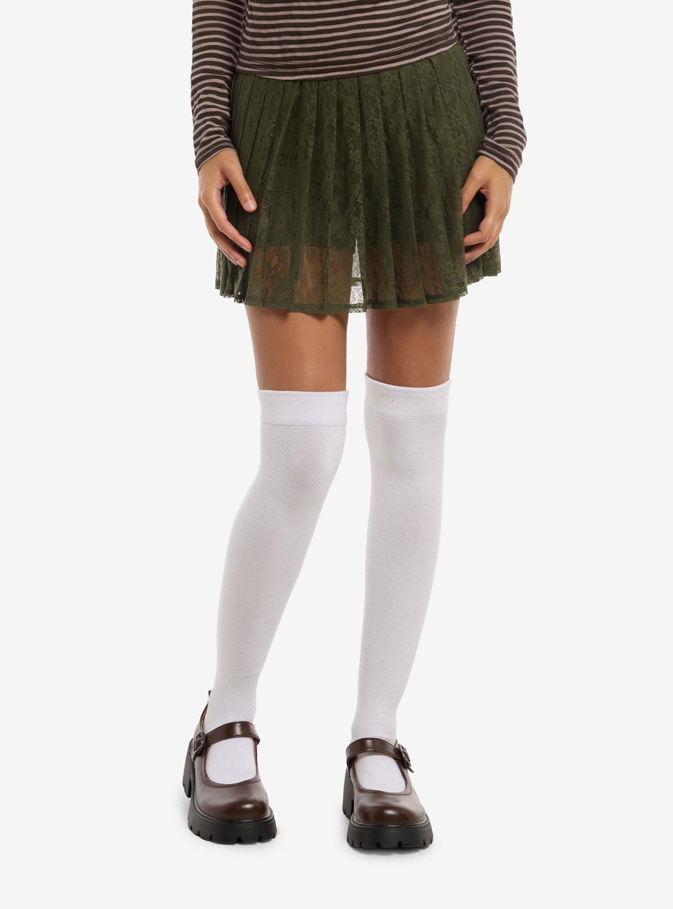 Thorn & Fable Olive Green Lace Skort