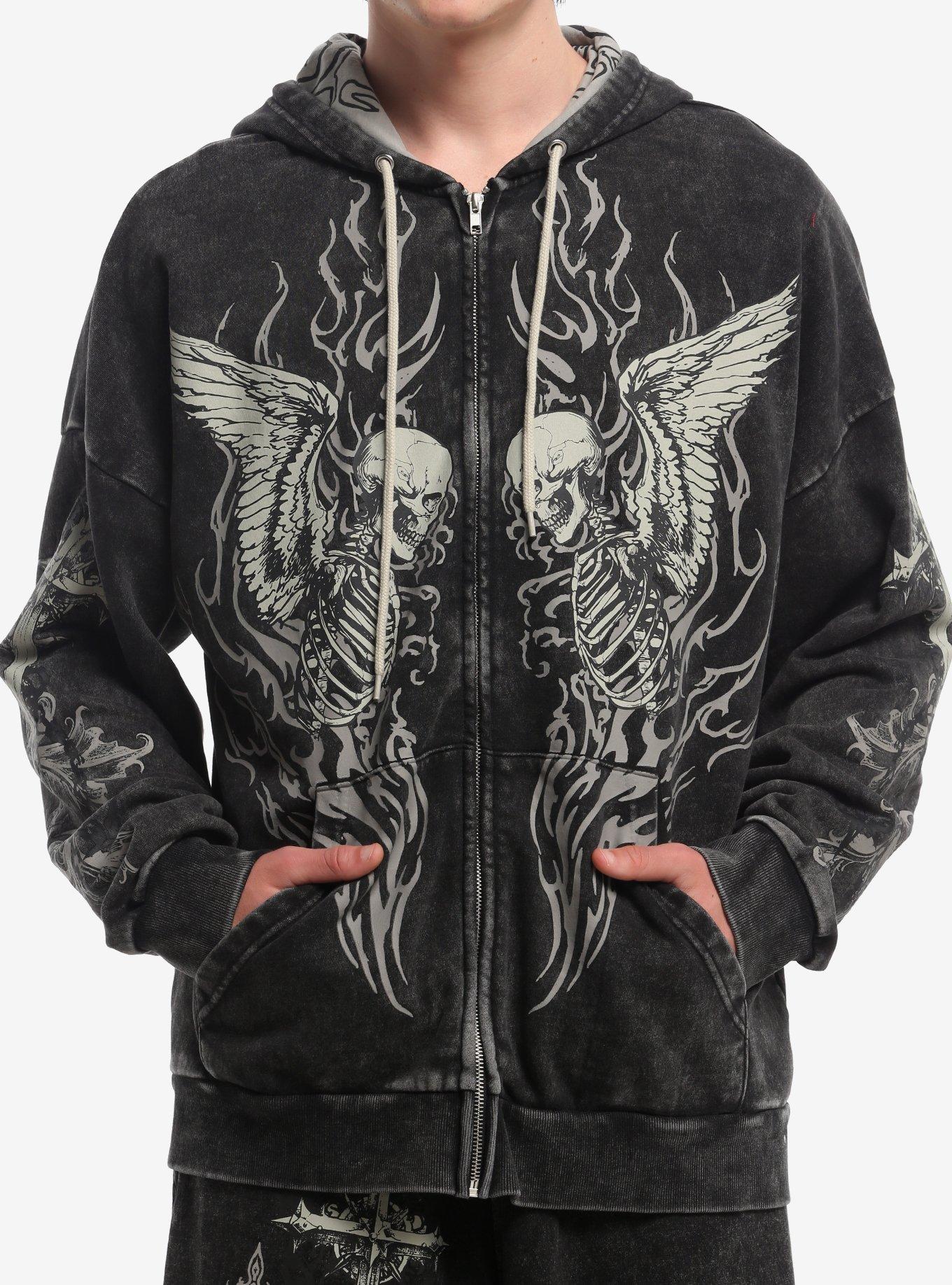 Winged Skeletons Filigree Hoodie