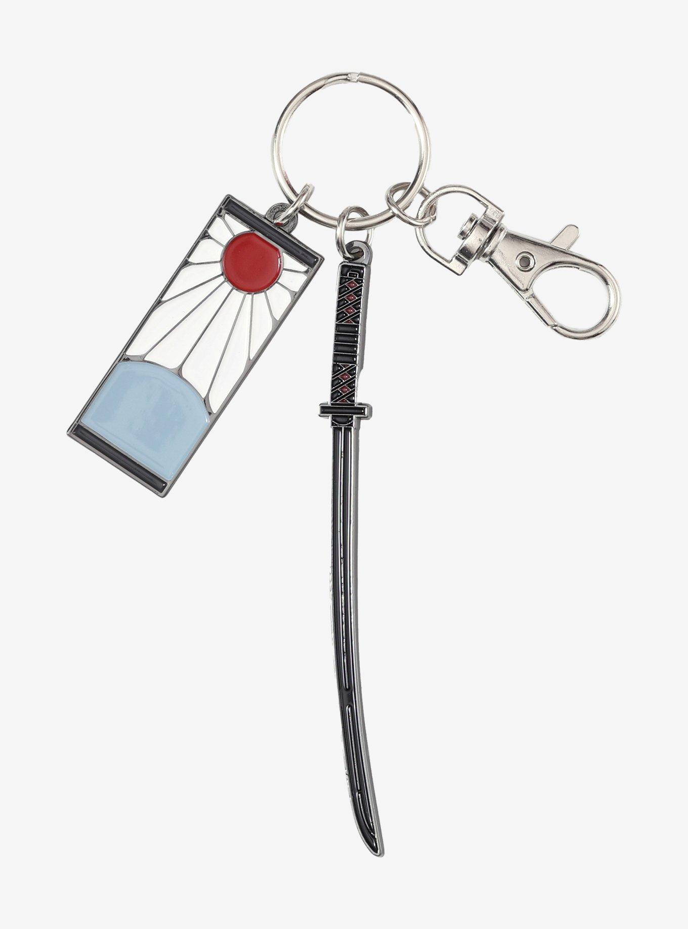 Demon Slayer: Kimetsu No Yaiba Tanjiro Hanafuda & Sword Keychain, , hi-res
