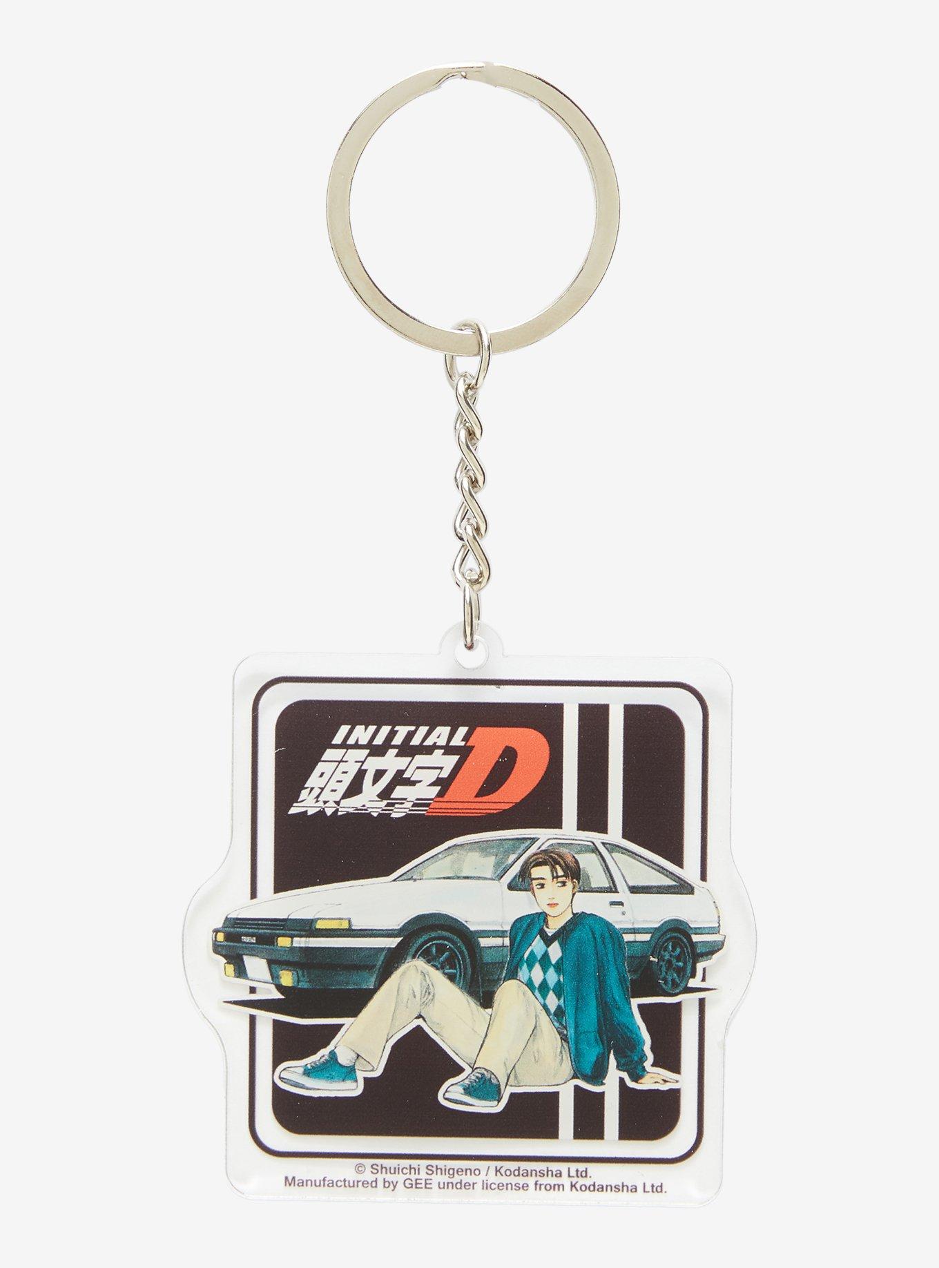 Initial D Fujiwara Square Keychain, , hi-res