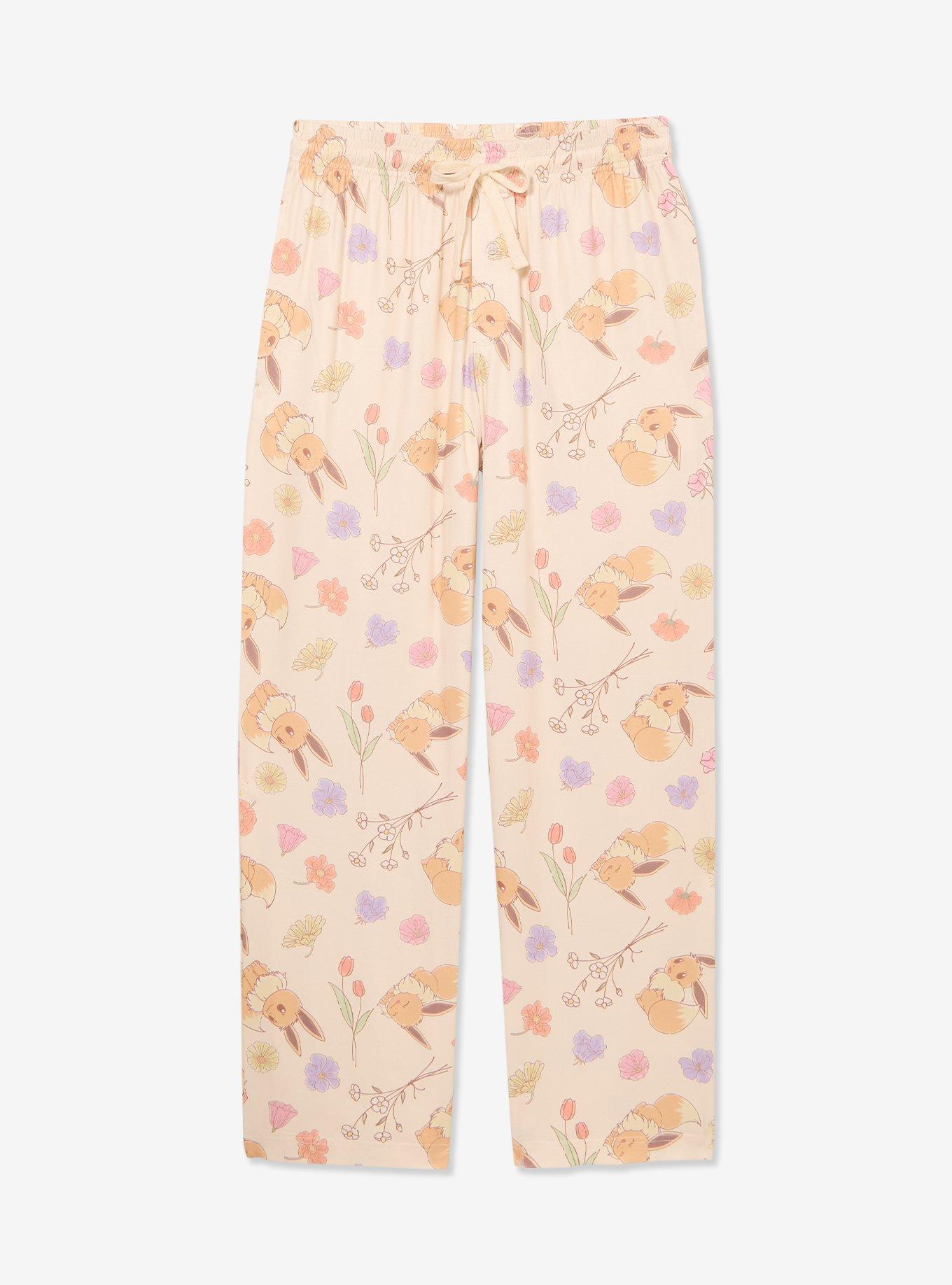 Pok&eacute;mon Eevee Flowers Allover Print Sleep Pants - BoxLunch Exclusive, , hi-res