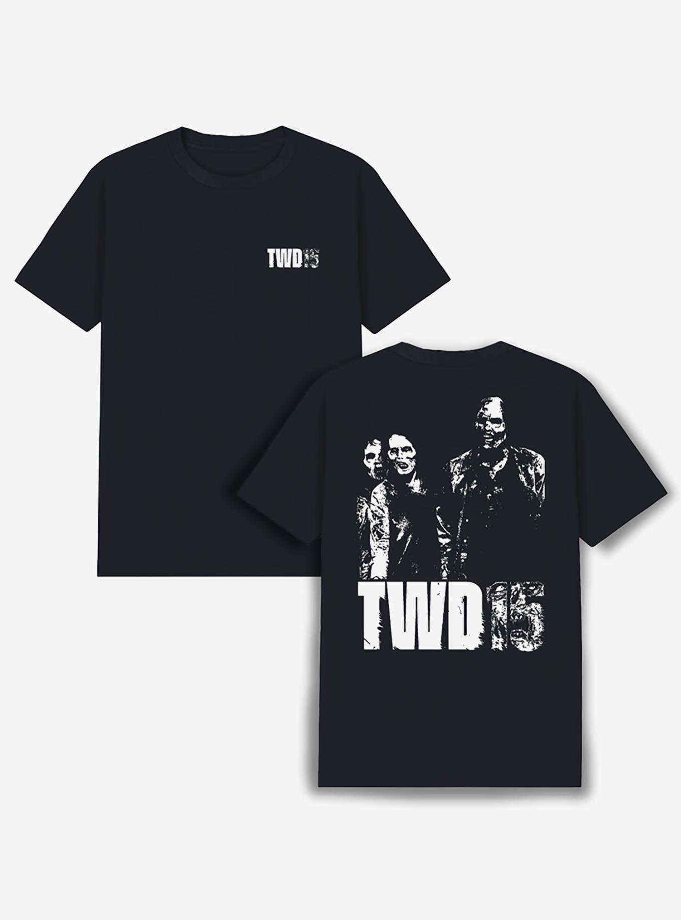 The Walking Dead Mono Zombie 15 Front Back T-Shirt, , hi-res