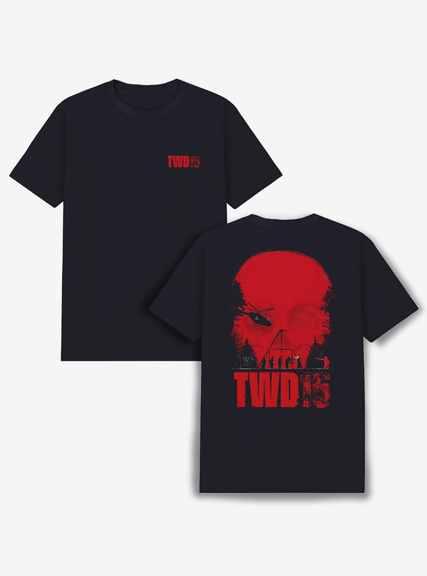 The Walking Dead Skull Fight Scene Front Back T-Shirt