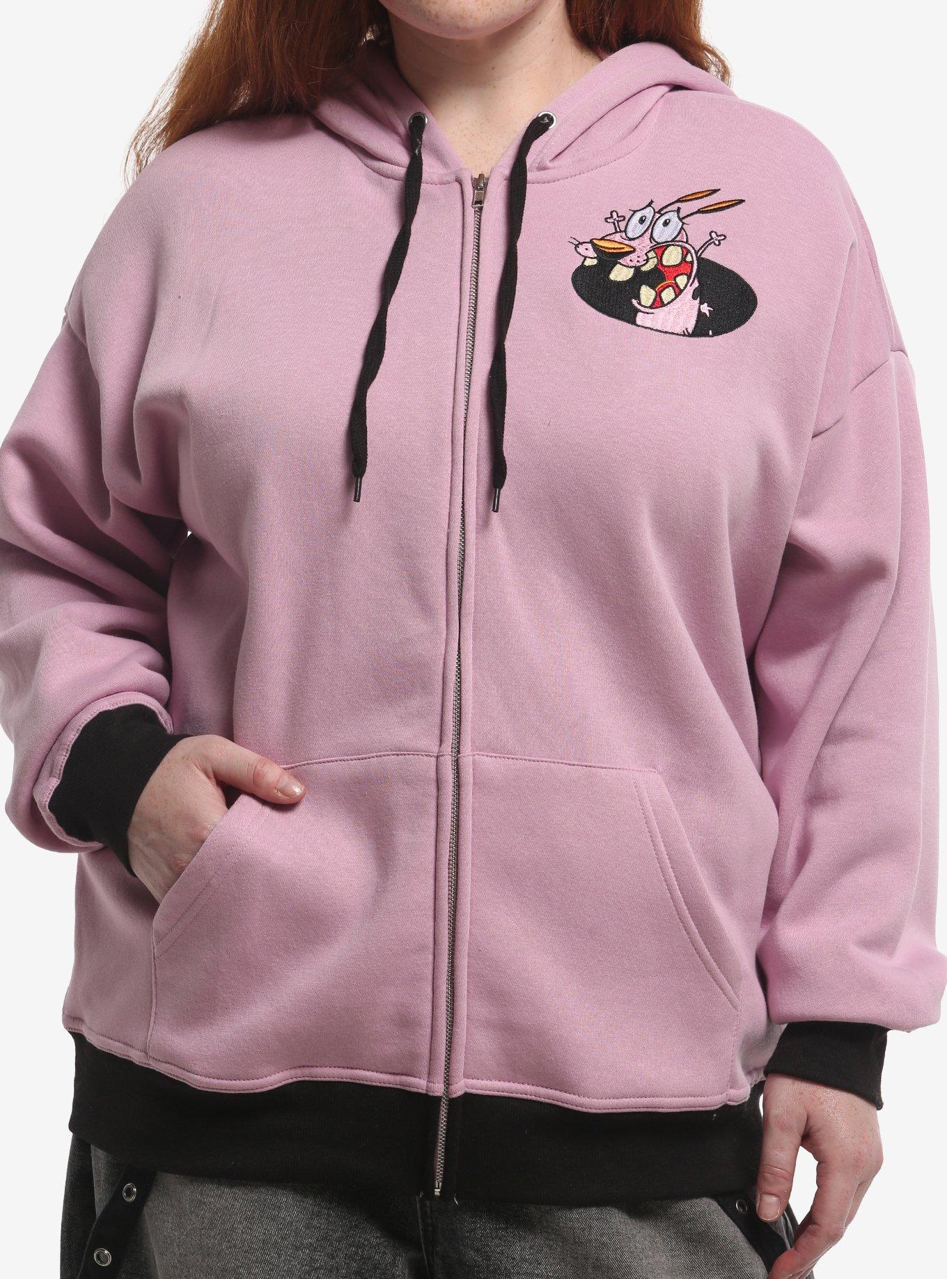 Courage The Cowardly Dog Figural Girls Hoodie Plus Size, , hi-res