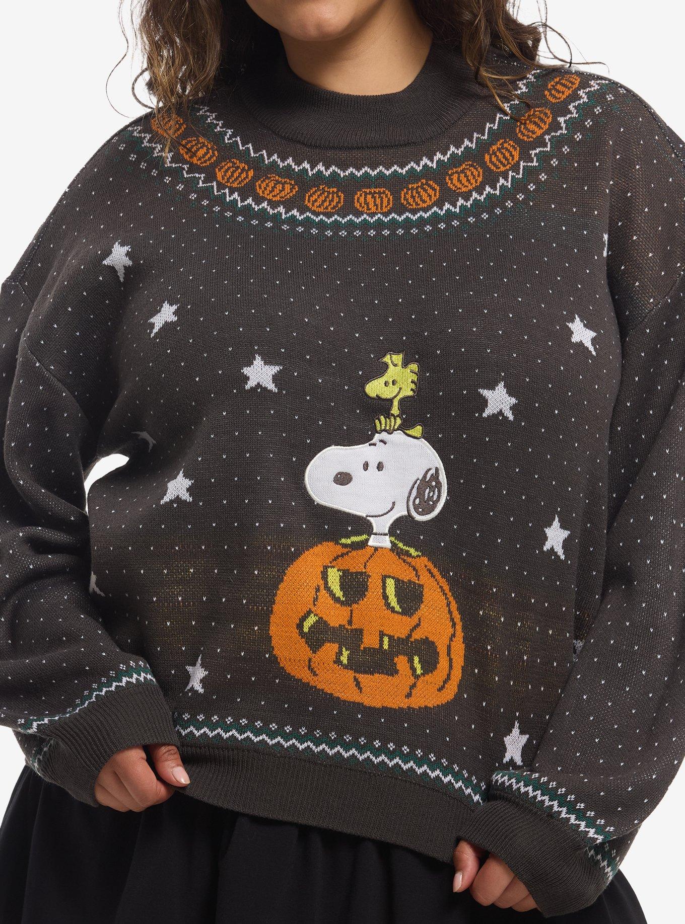 Peanuts Halloween Snoopy & Woodstock Vintage Girls Sweater Plus Size, , hi-res