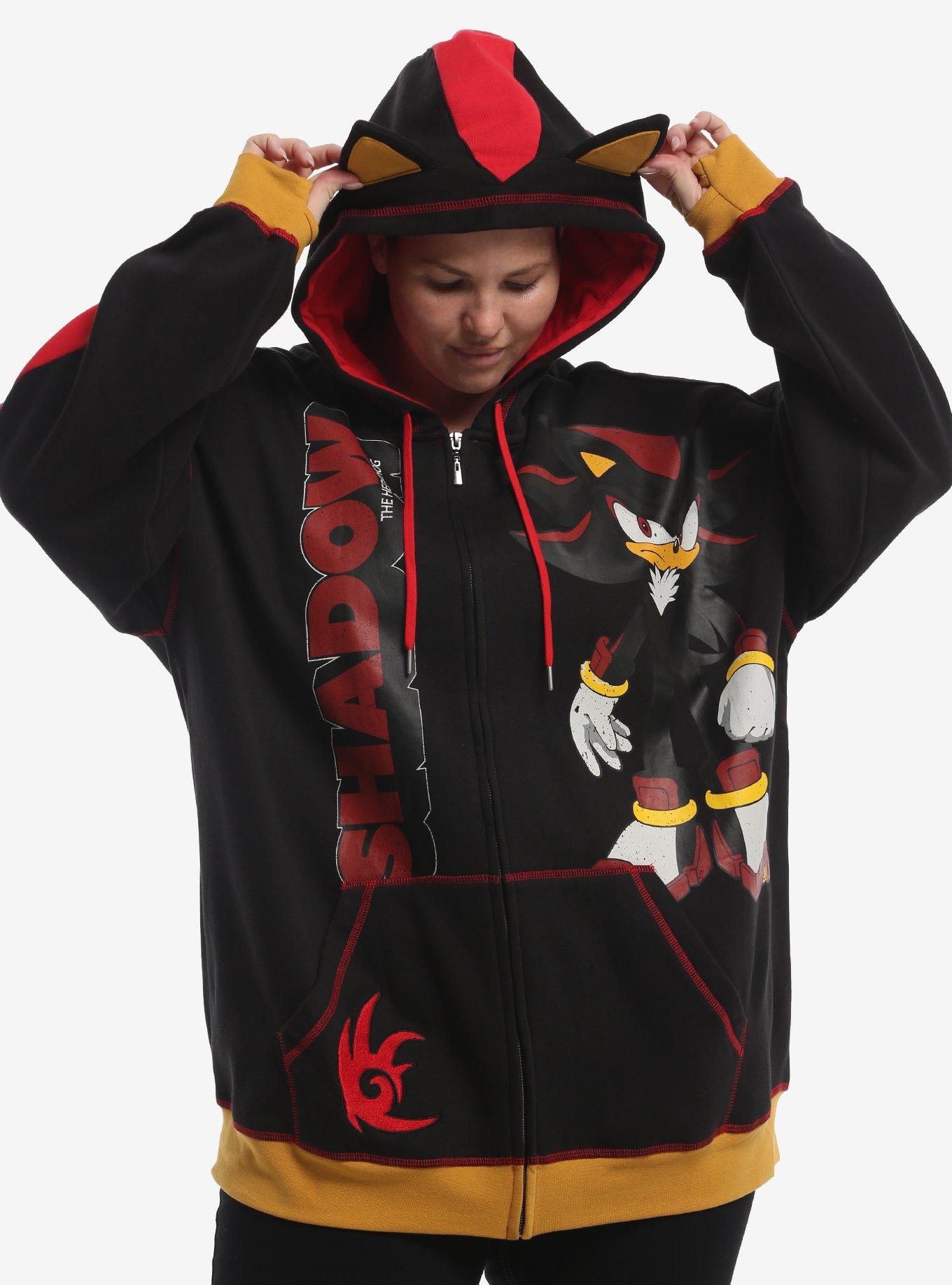 Sonic The Hedgehog Shadow Ears Girls Oversized Hoodie Plus Size