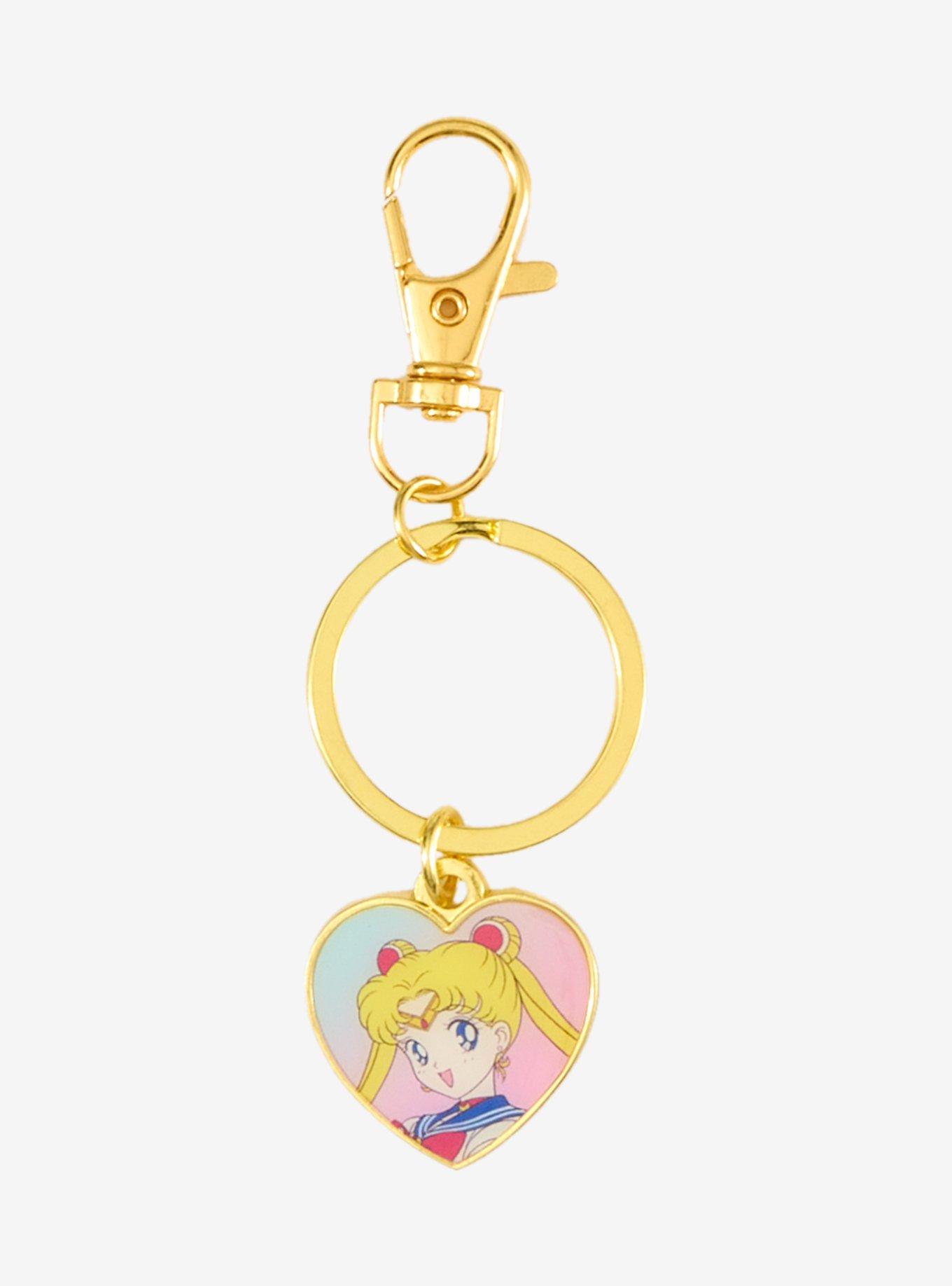 Pretty Guardian Sailor Moon Heart Charm Keychain, , hi-res