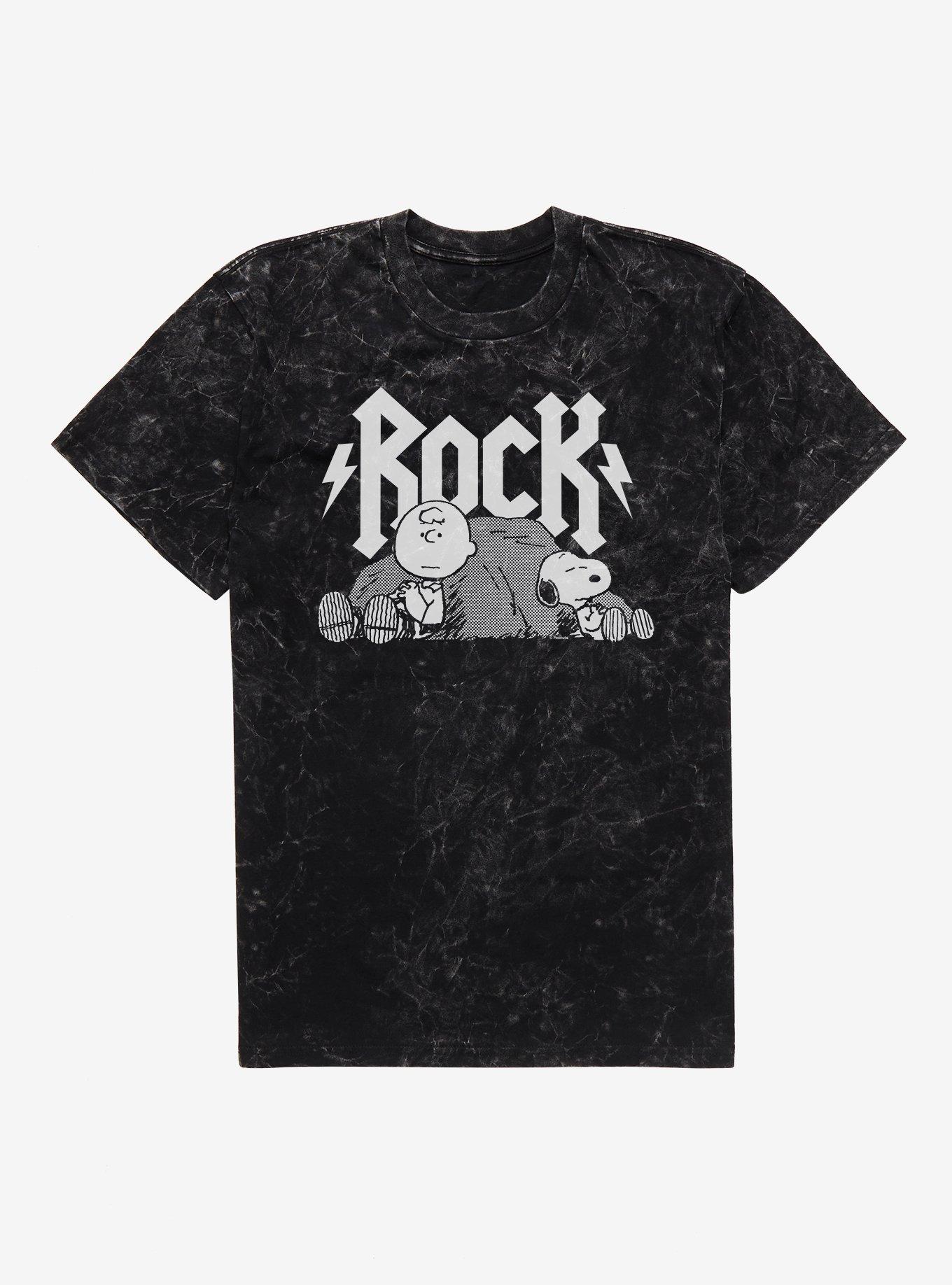 Peanuts Snoopy Charlie Brown Rock Mineral Wash T-Shirt, , hi-res