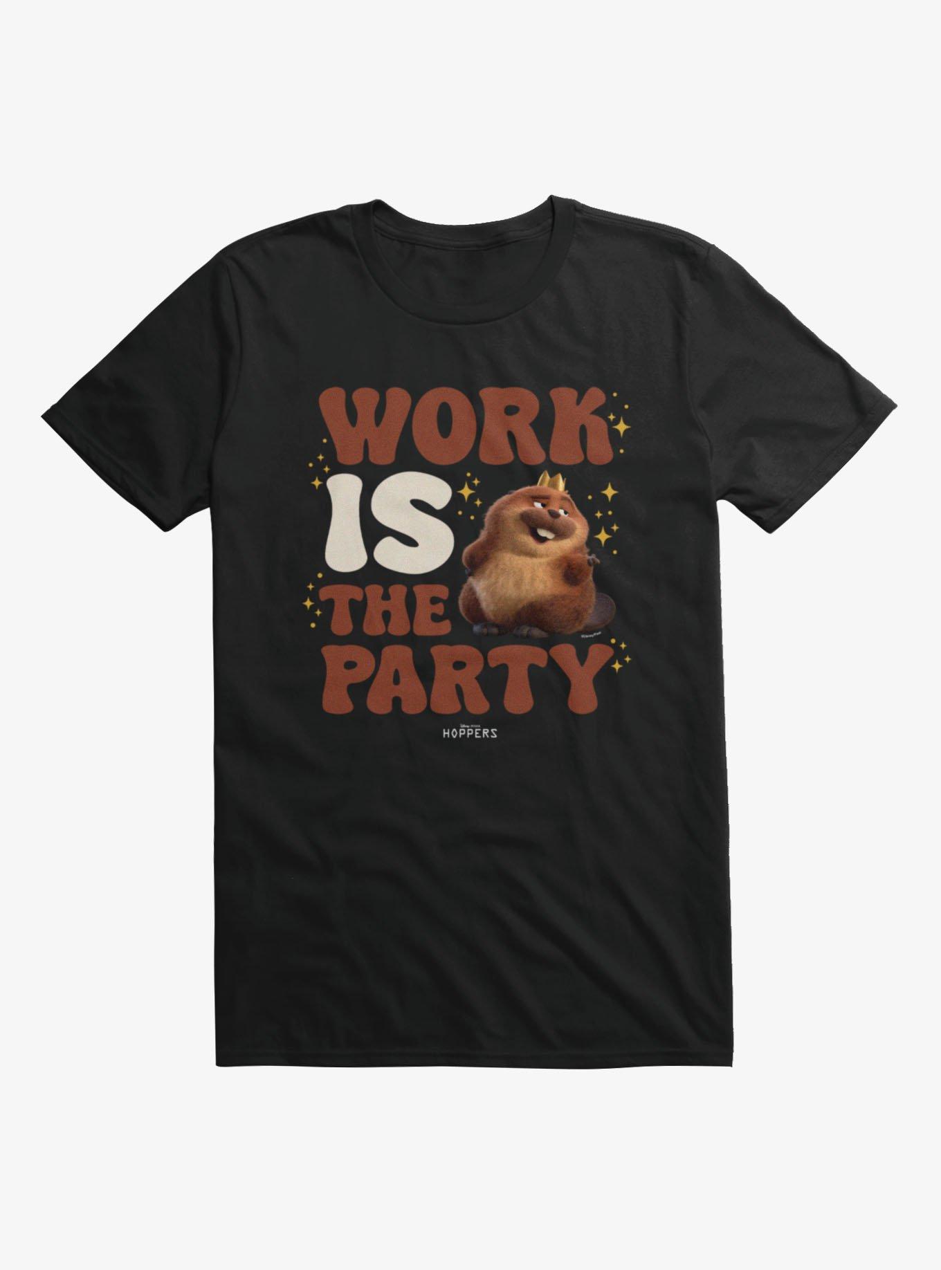 Disney Pixar Hoppers Work Is The Party King George Beaver T-Shirt