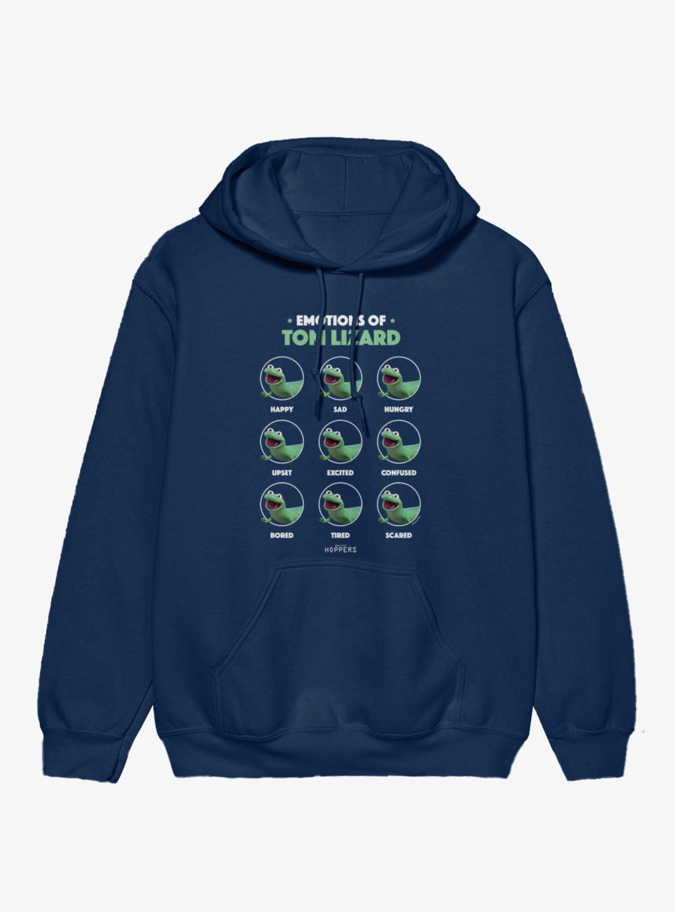 Disney Pixar Hoppers Emotions Of Tom Lizard Hoodie, NAVY, hi-res