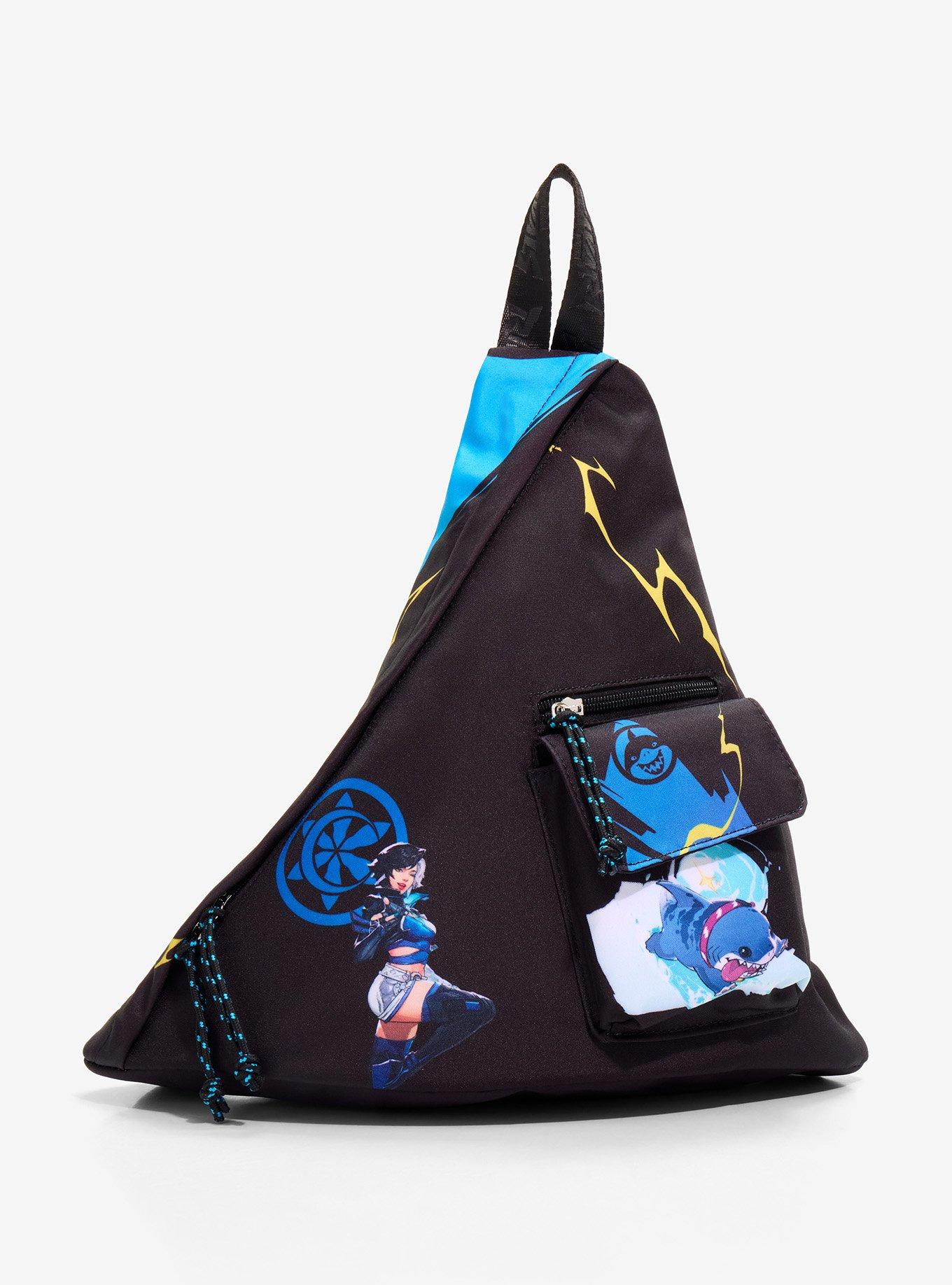 Marvel Rivals Jeff the Land Shark & Luna Snow Triangle Crossbody Sling Bag - BoxLunch Exclusive, , hi-res