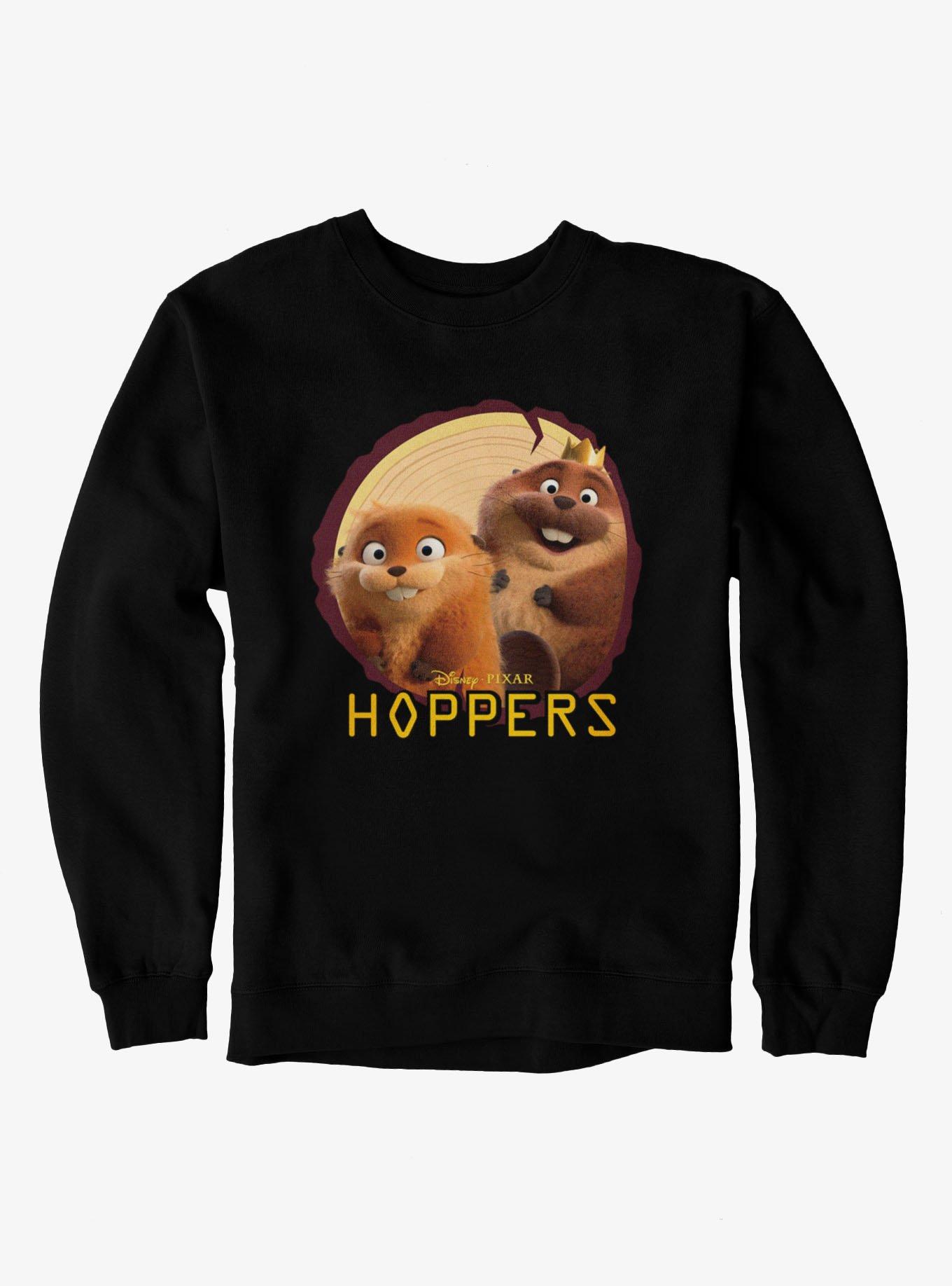 Disney Pixar Hoppers Mabel & King George Beaver Log Photo Sweatshirt, , hi-res