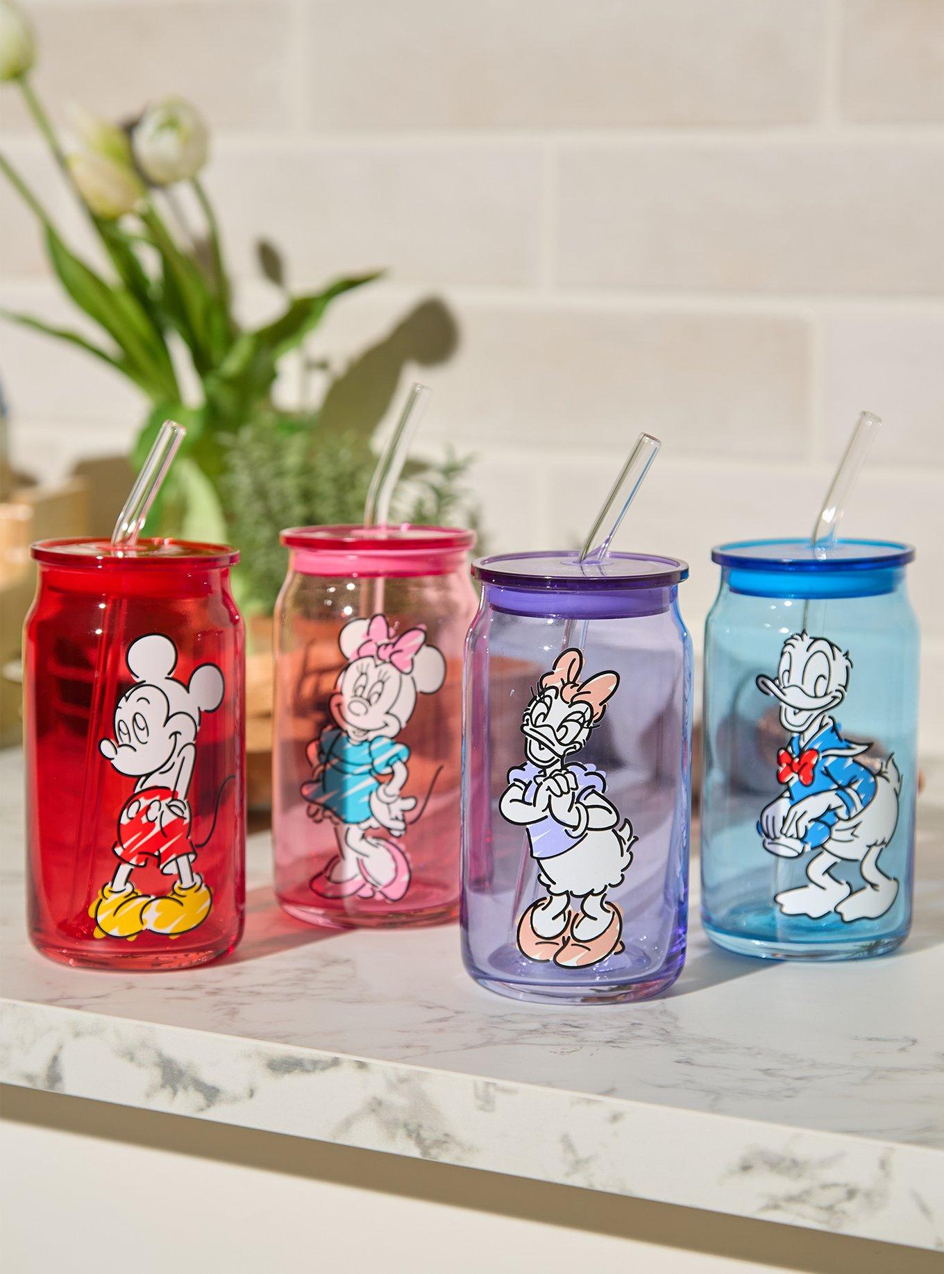 Disney Mickey and Friends Sketched Glass Cup Set, , hi-res