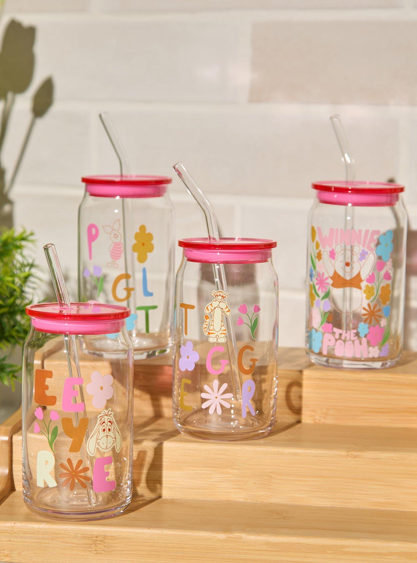 Disney Winnie the Pooh Floral Glass Cup Set, , hi-res