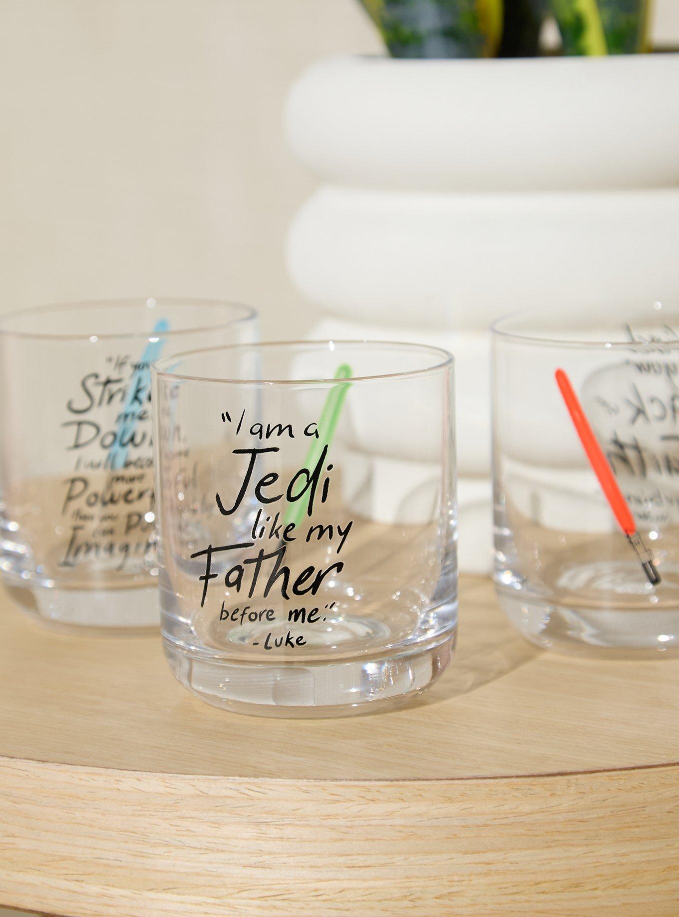 Star Wars Lightsaber Quotes Glass Cup Set, , hi-res