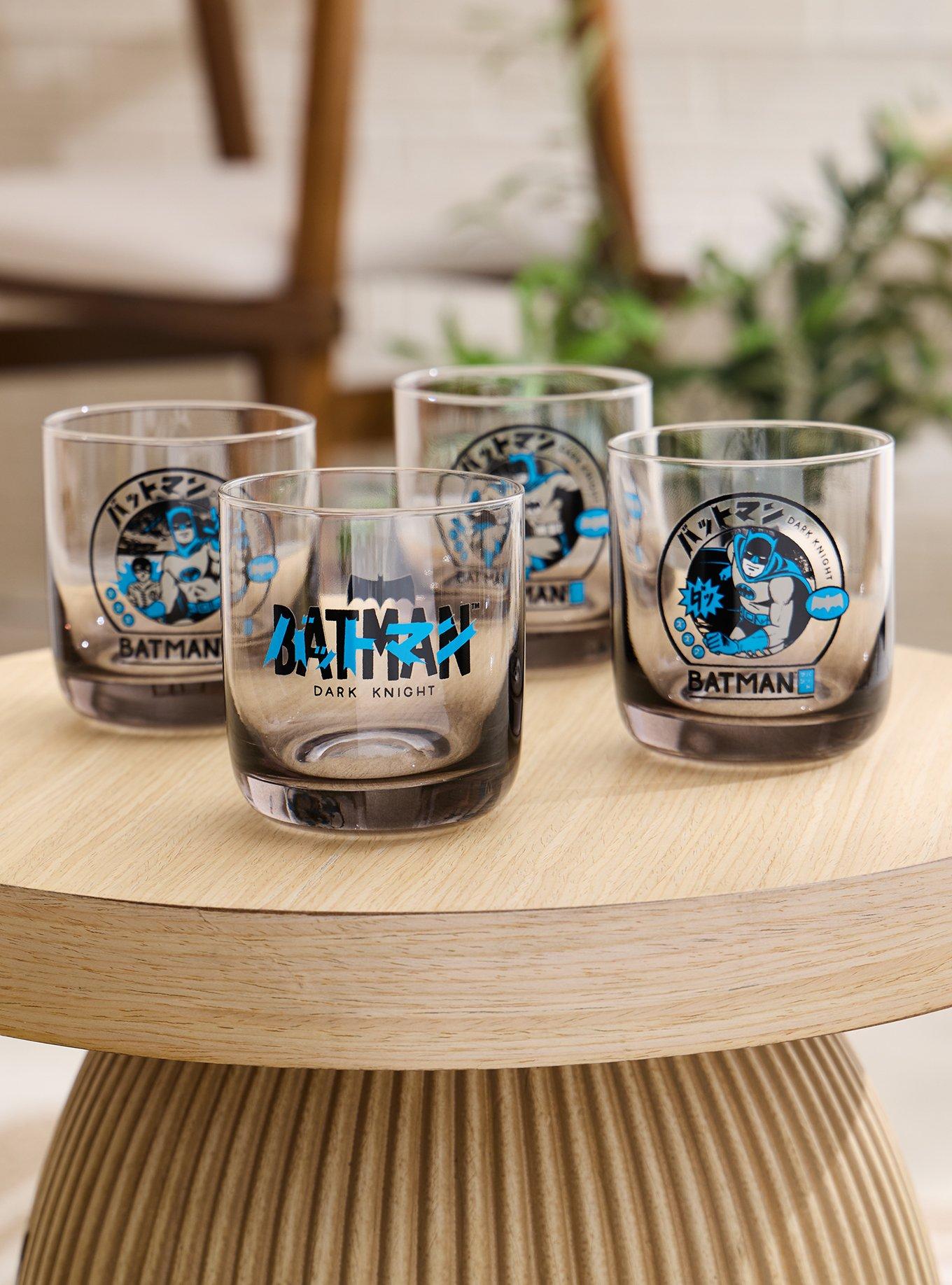 DC Comics Batman Japanese Lettering Glass Cup Set, , hi-res