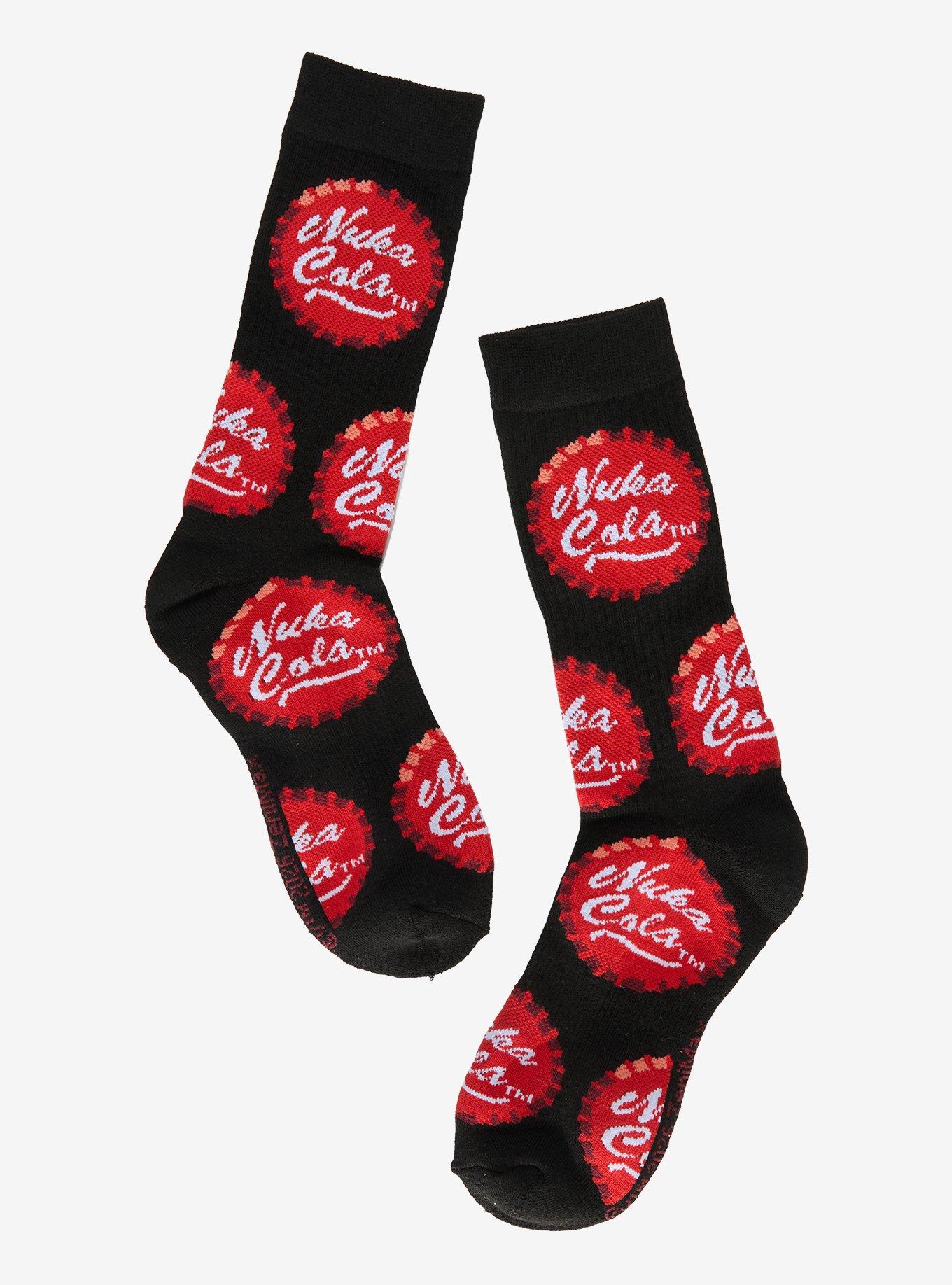 Fallout Nuka-Cola Bottlecaps Allover Print Crew Socks - BoxLunch Exclusive, , hi-res