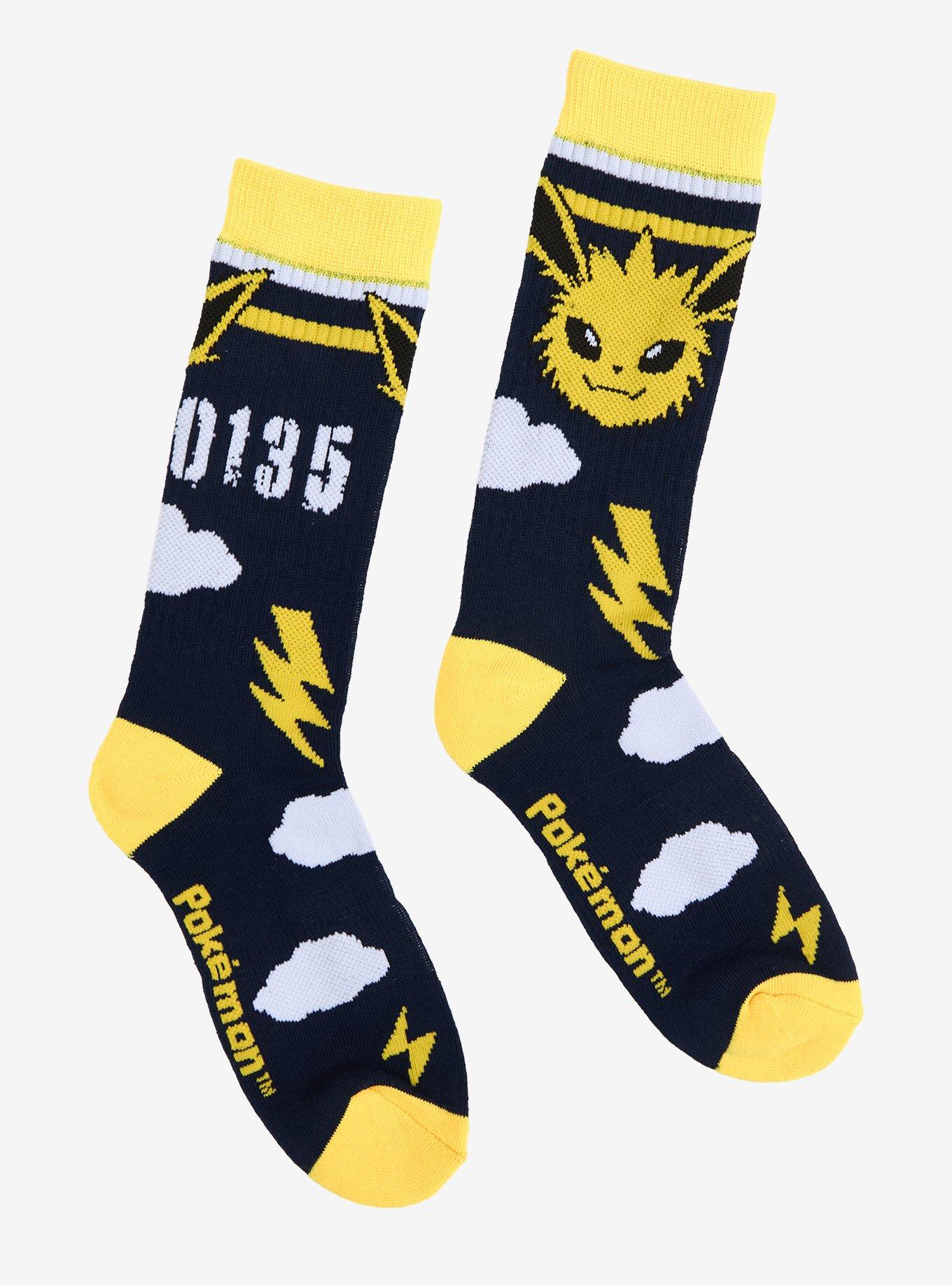 Pokémon Jolteon Lightning Allover Print Crew Socks - BoxLunch Exclusive