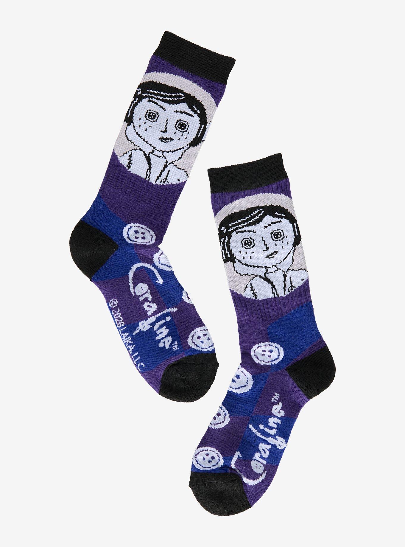 Coraline Doll Coraline Crew Socks - BoxLunch Exclusive, , hi-res