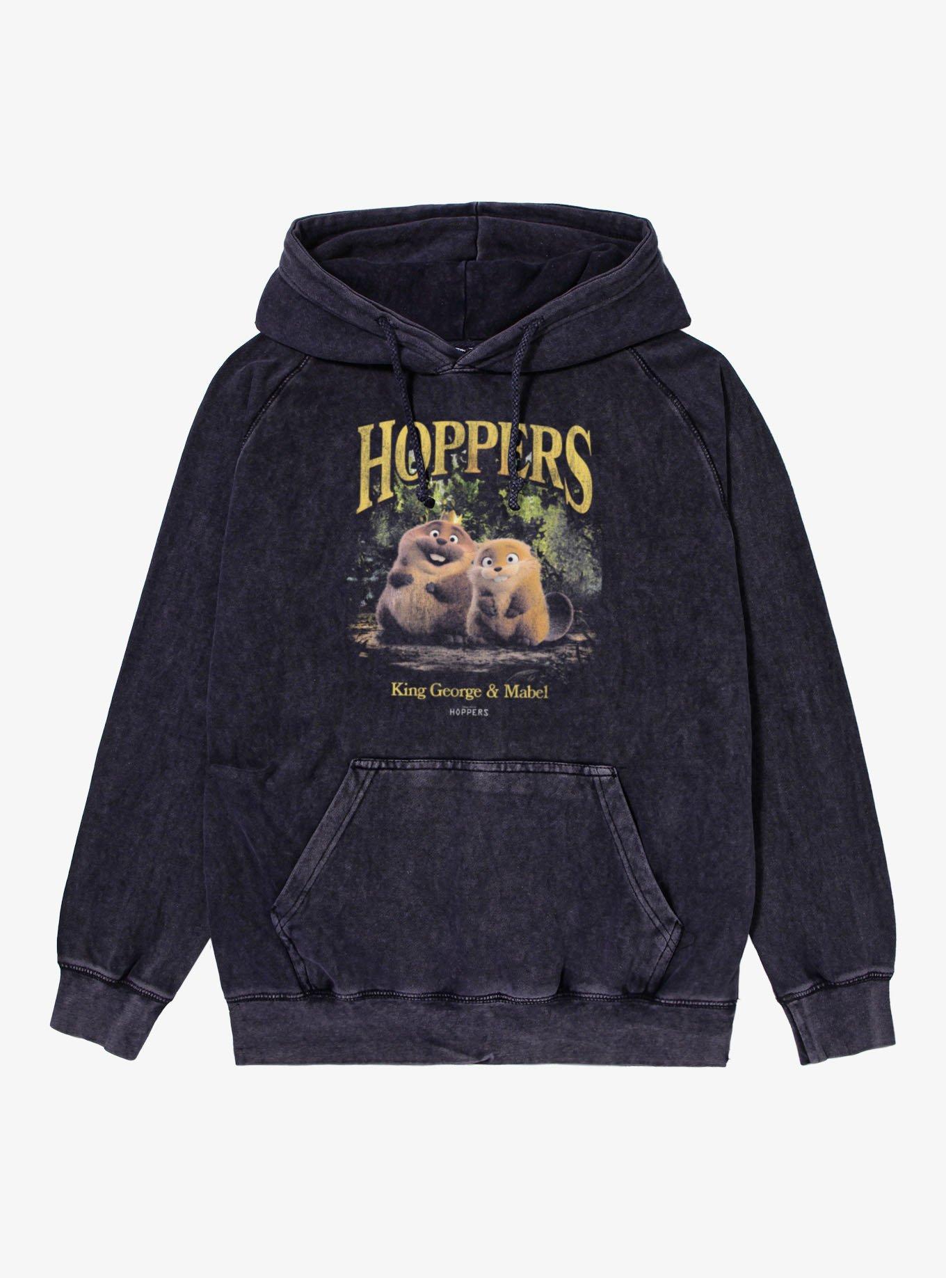 Disney Pixar Hoppers Mabel & King George Beaver Forest Photo Mineral Wash Hoodie, , hi-res