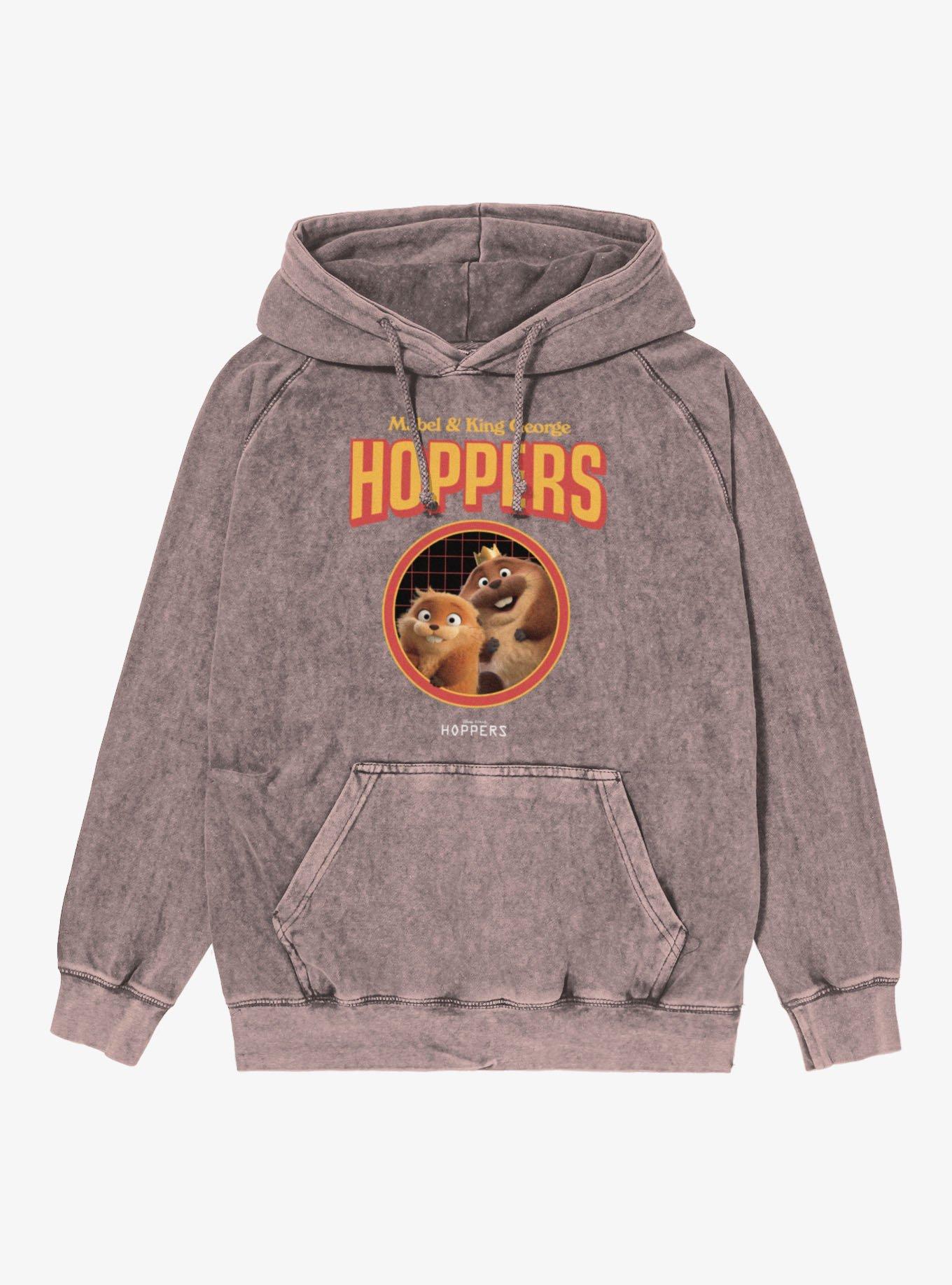 Disney Pixar Hoppers Mabel And King George Beaver Circle Mineral Wash Hoodie, , hi-res