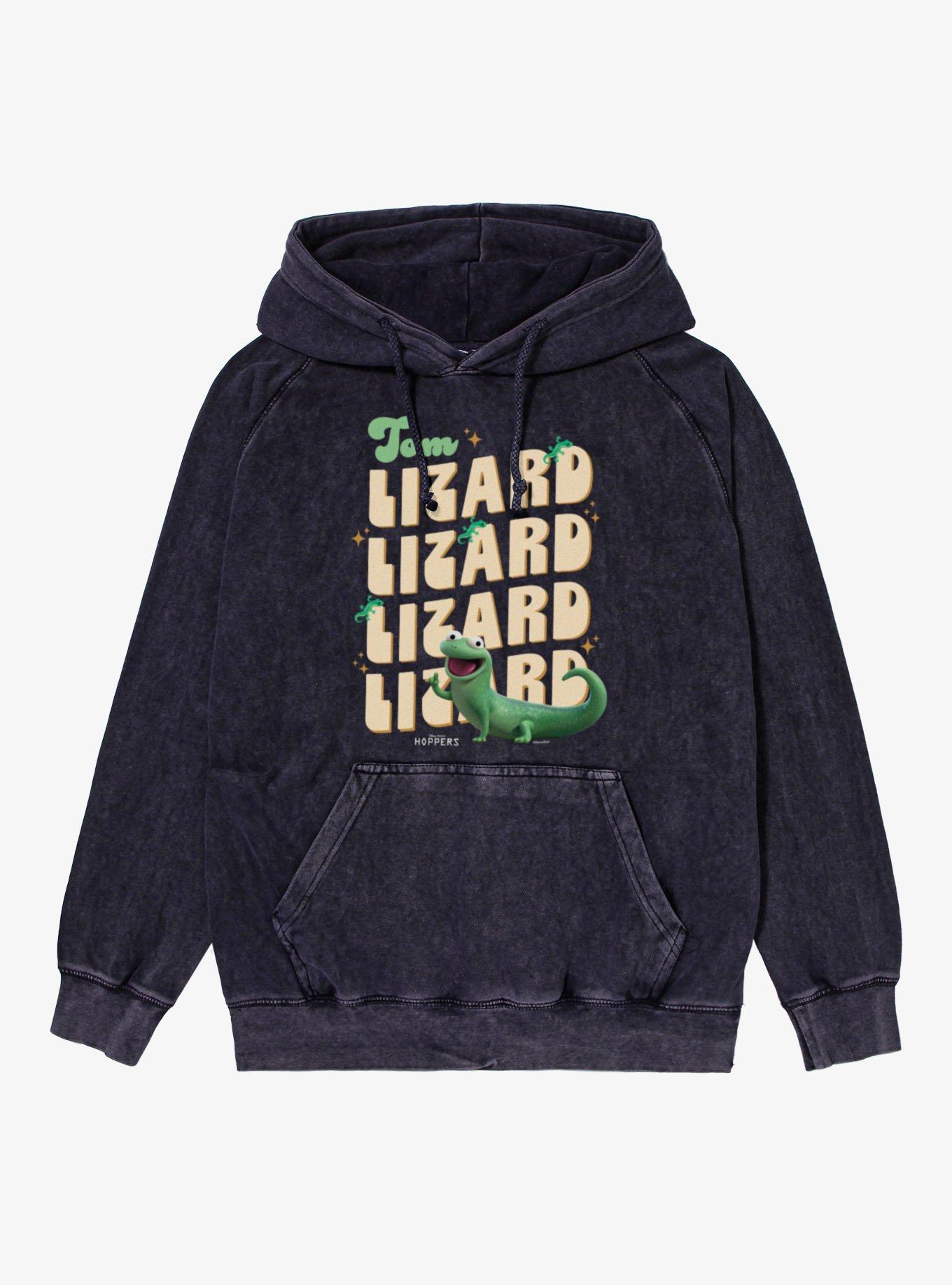 Disney Pixar Hoppers Tom Lizard Name Stack Mineral Wash Hoodie