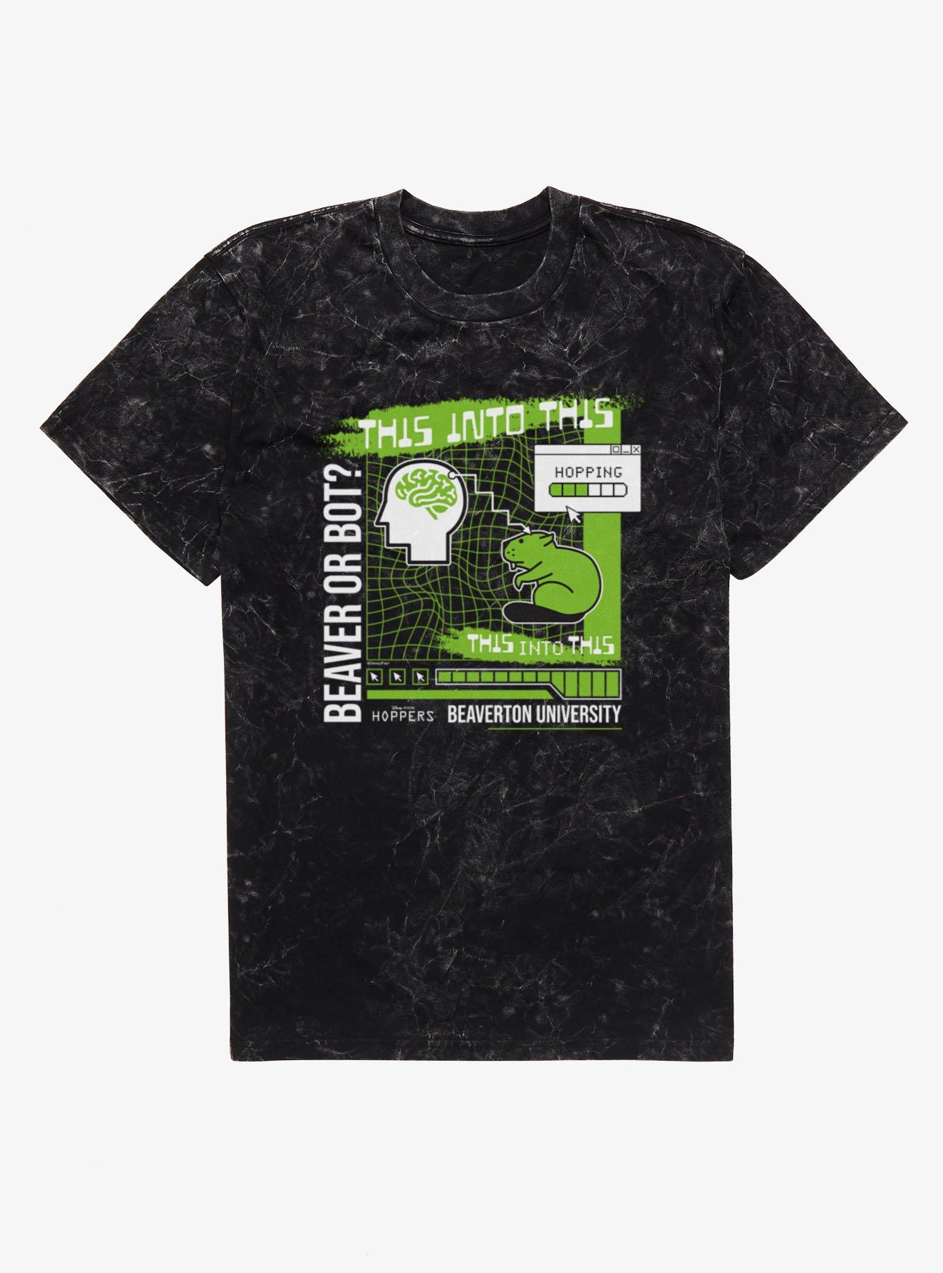 Disney Pixar Hoppers Beaver Or Bot Beaverton University Mineral Wash T-Shirt, , hi-res