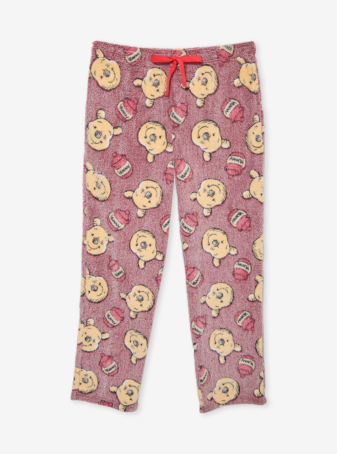 Disney Winnie the Pooh Allover Print Women's Plush Sleep Pants - BoxLunch Exclusive, , hi-res