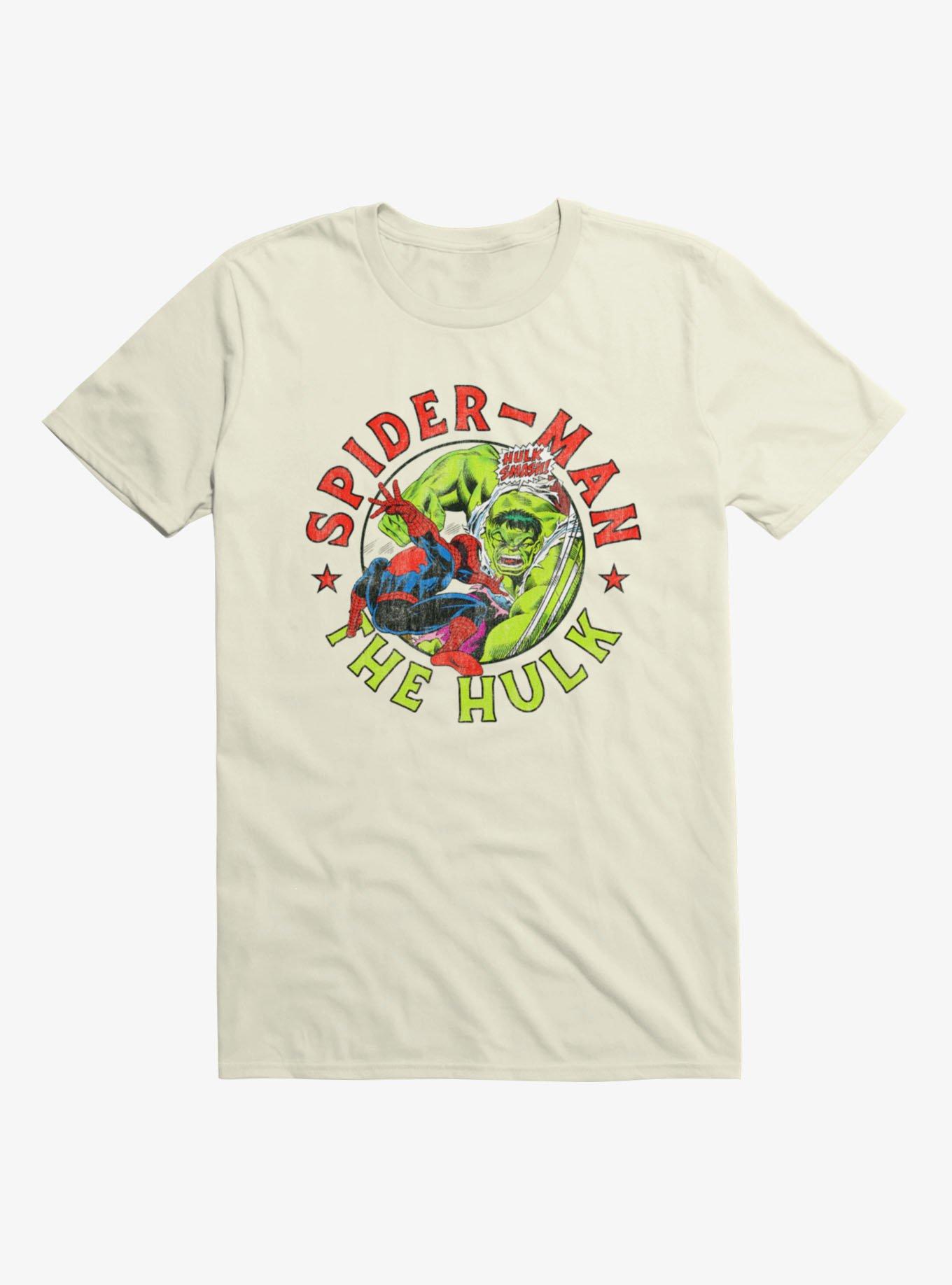 Marvel Comics Hulk Smash Spider-Man Circle T-Shirt