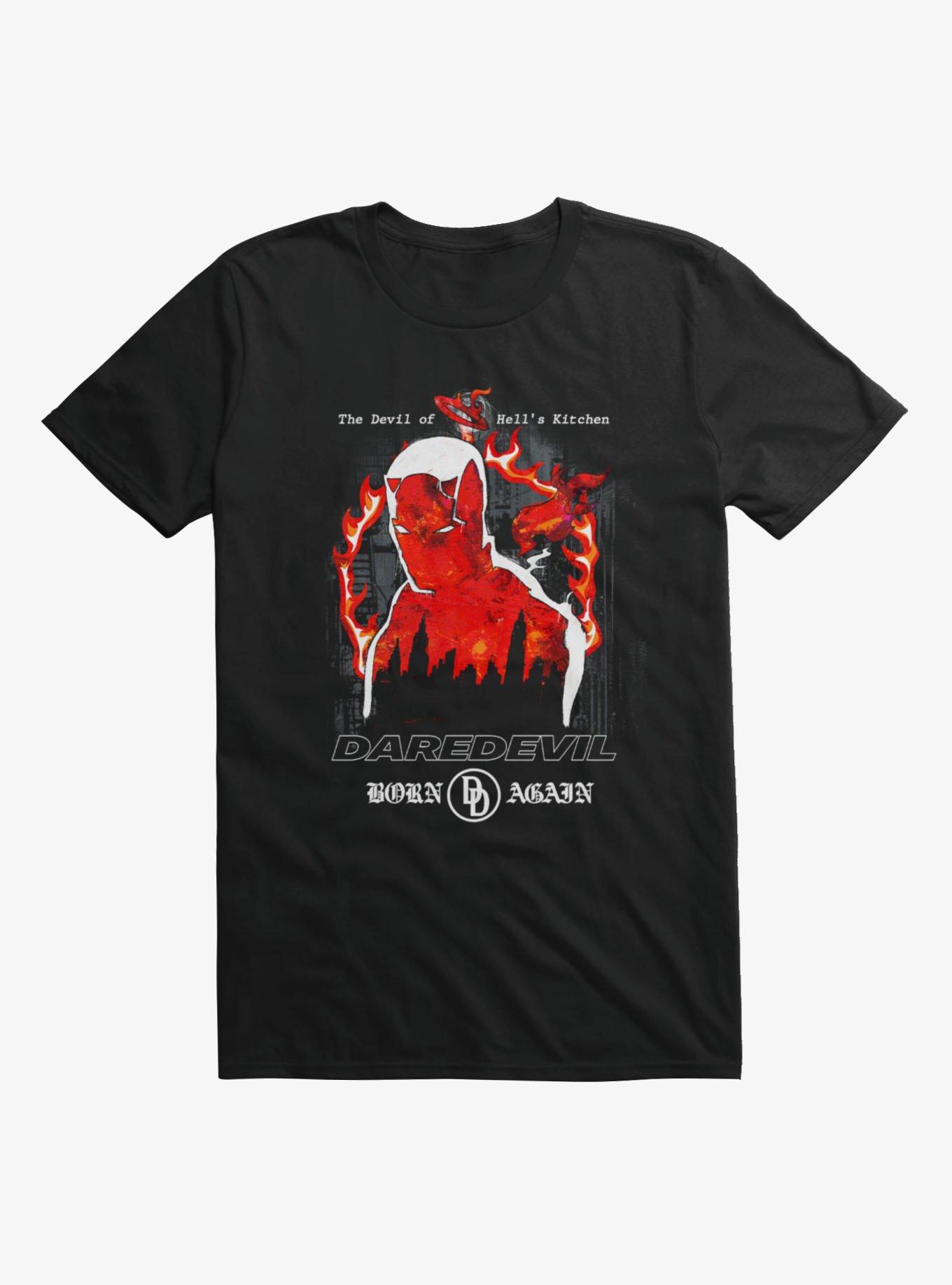 Daredevil Born Again Silhouette Of Flames T-Shirt, , hi-res