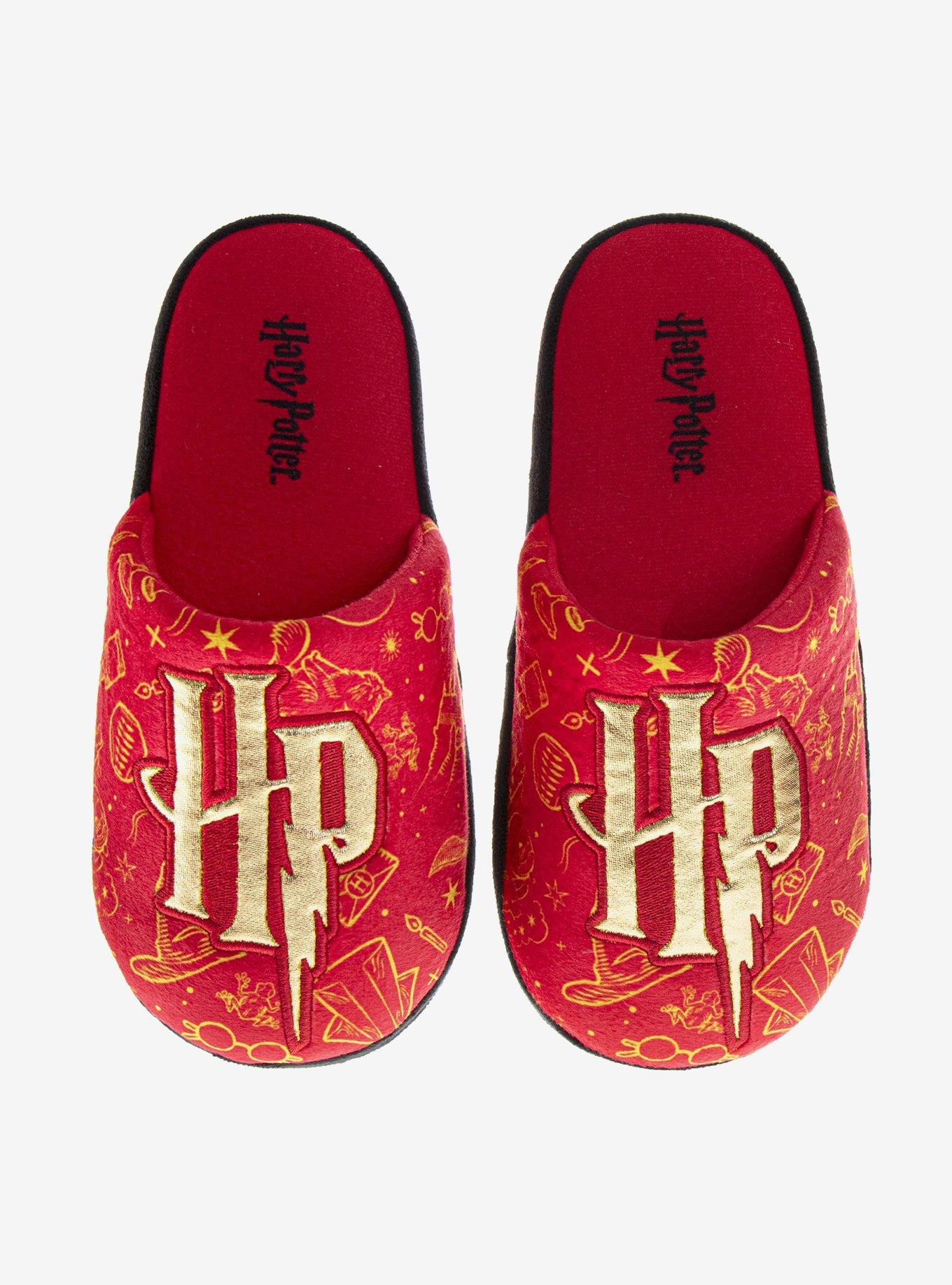 Harry Potter Hogwarts Crest Plush Non-Slip Boys Slippers, , hi-res