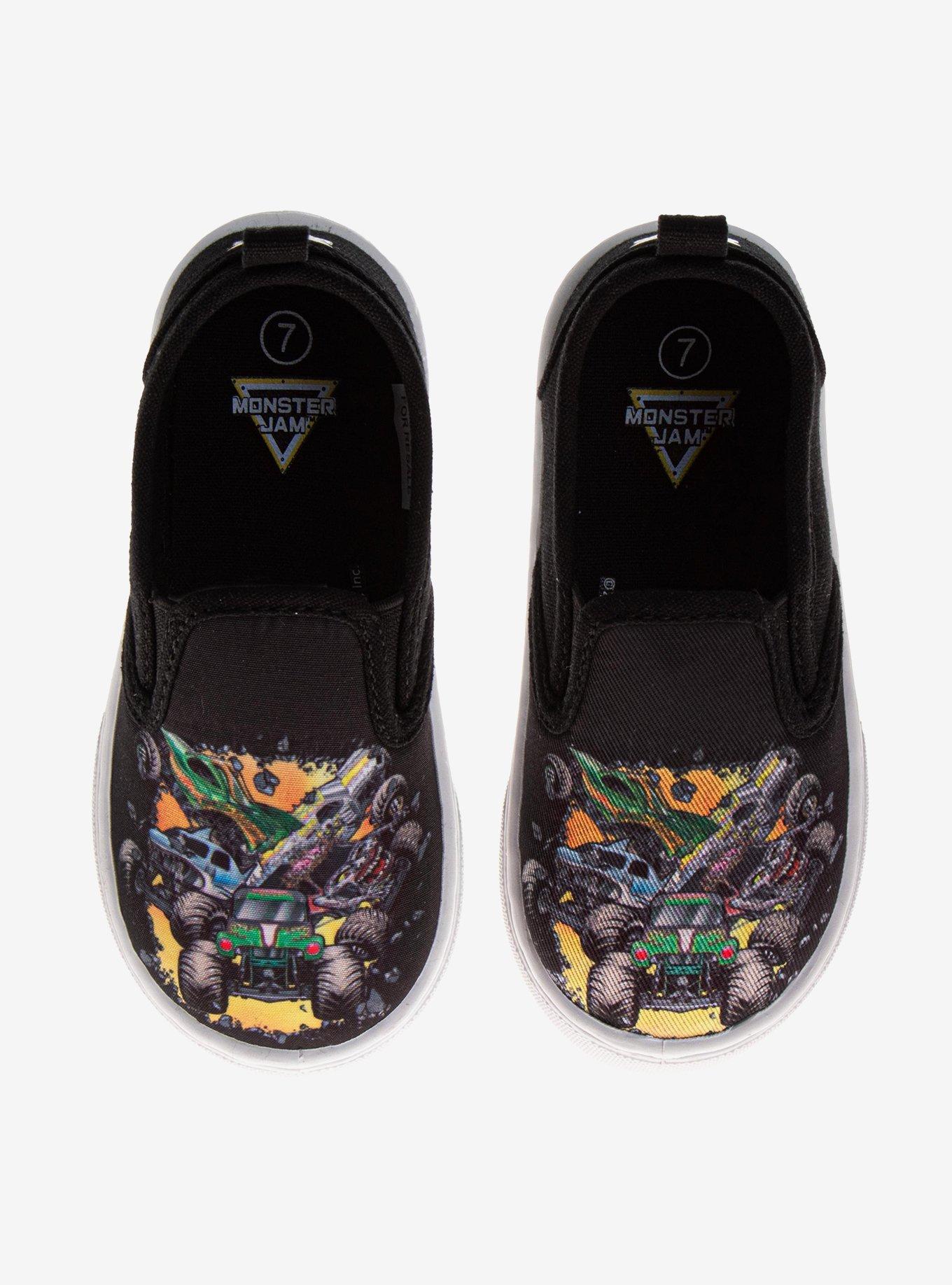 Monster Jam Monster Truck Action Slip-On Canvas Toddler & Little Kid Sneakers, , hi-res