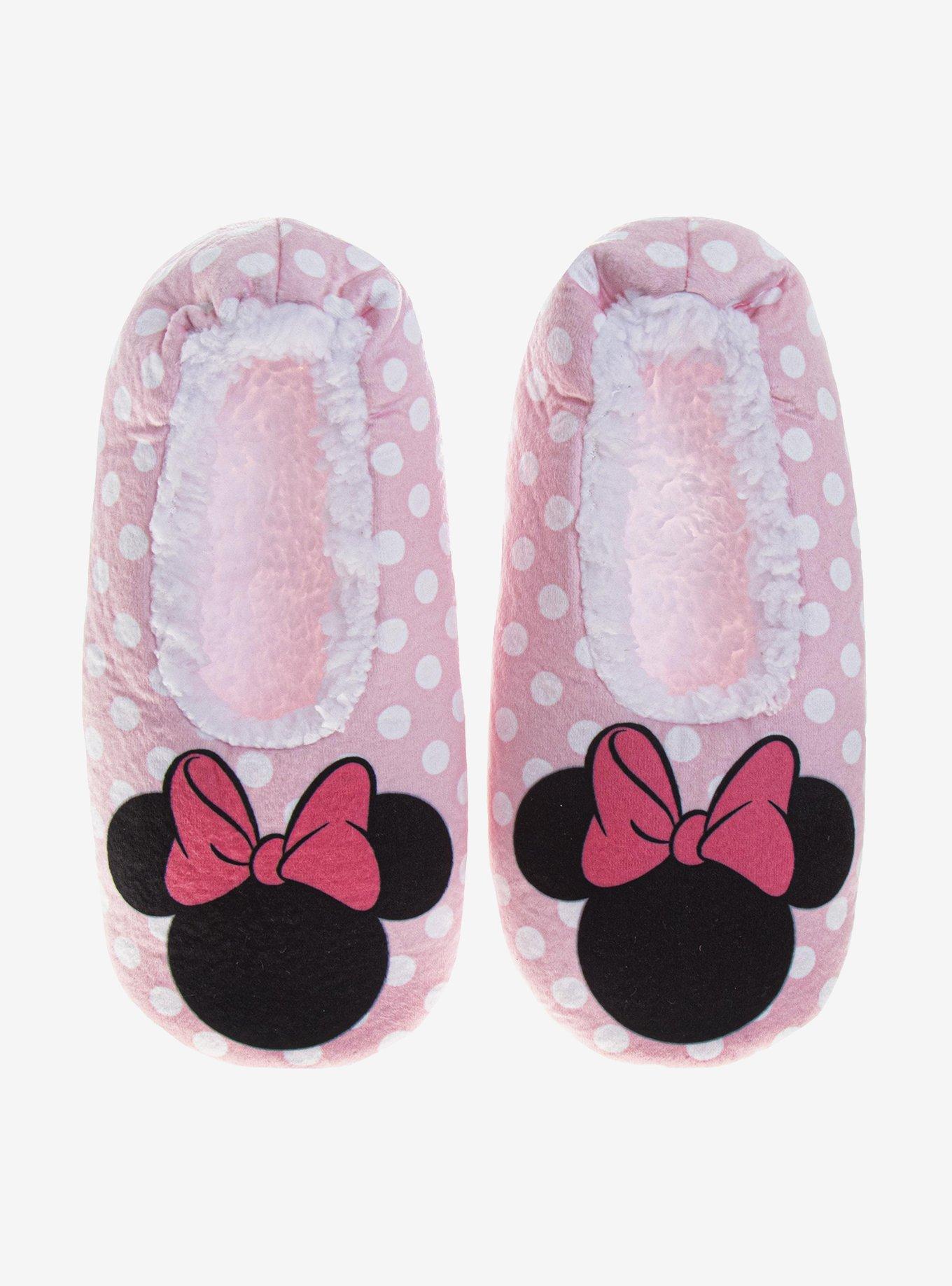 Disney Minnie Mouse Non-Slip Plush Toddler & Little Kid Slippers, , hi-res