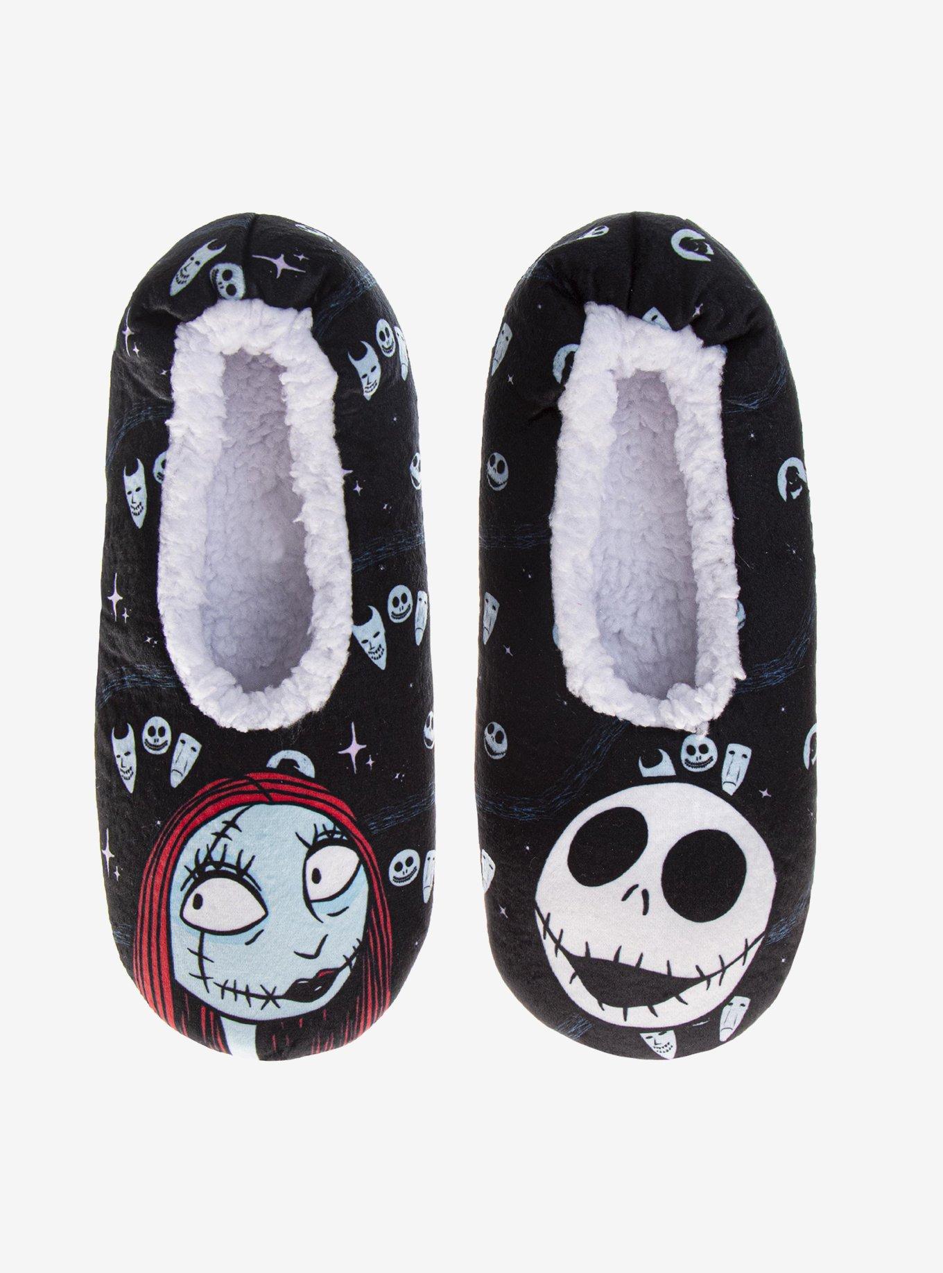 Disney Nightmare Before Christmas Jack & Sally Plush Women's Slippers