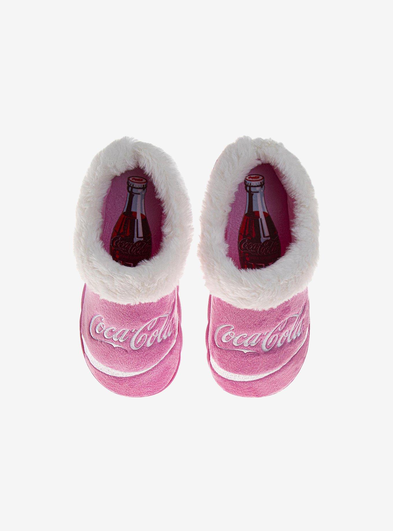 Coca-Cola Pink Iconic Script Cozy Women Slippers, , hi-res