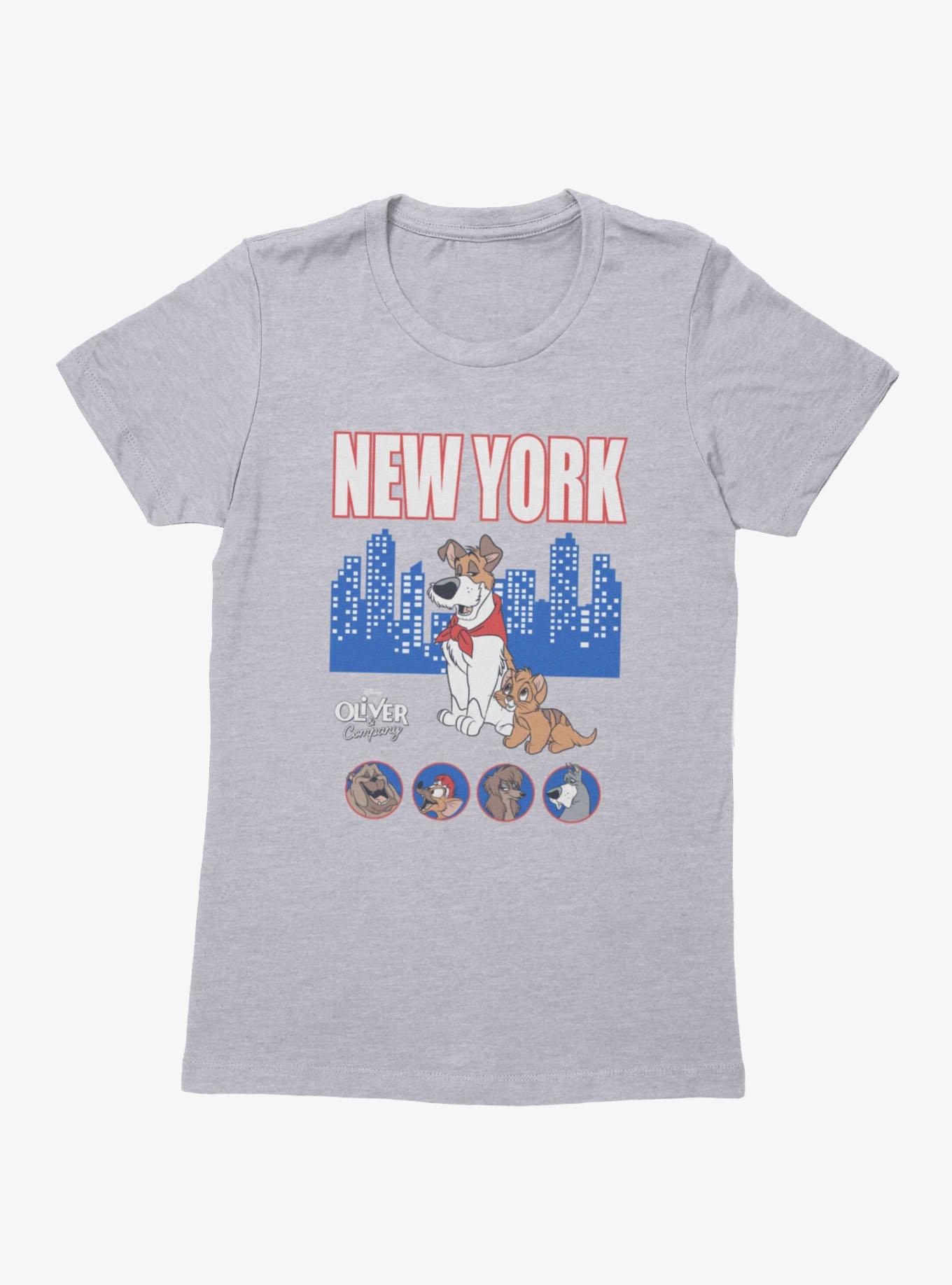 Disney Oliver & Company New York Skyline Characters Womens T-Shirt, , hi-res