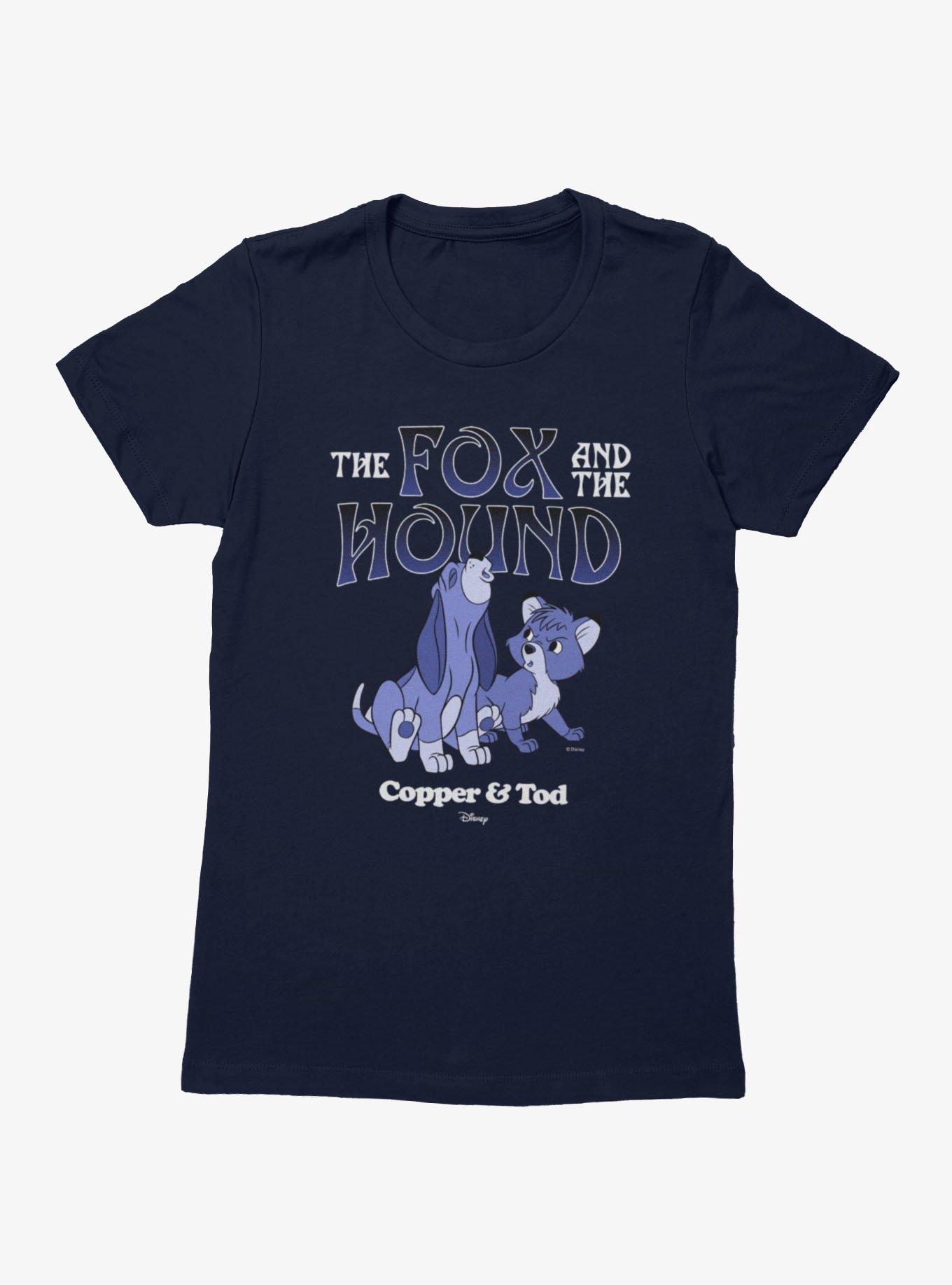 Disney The Fox And The Hound Howling Blue Copper & Tod Womens T-Shirt, , hi-res