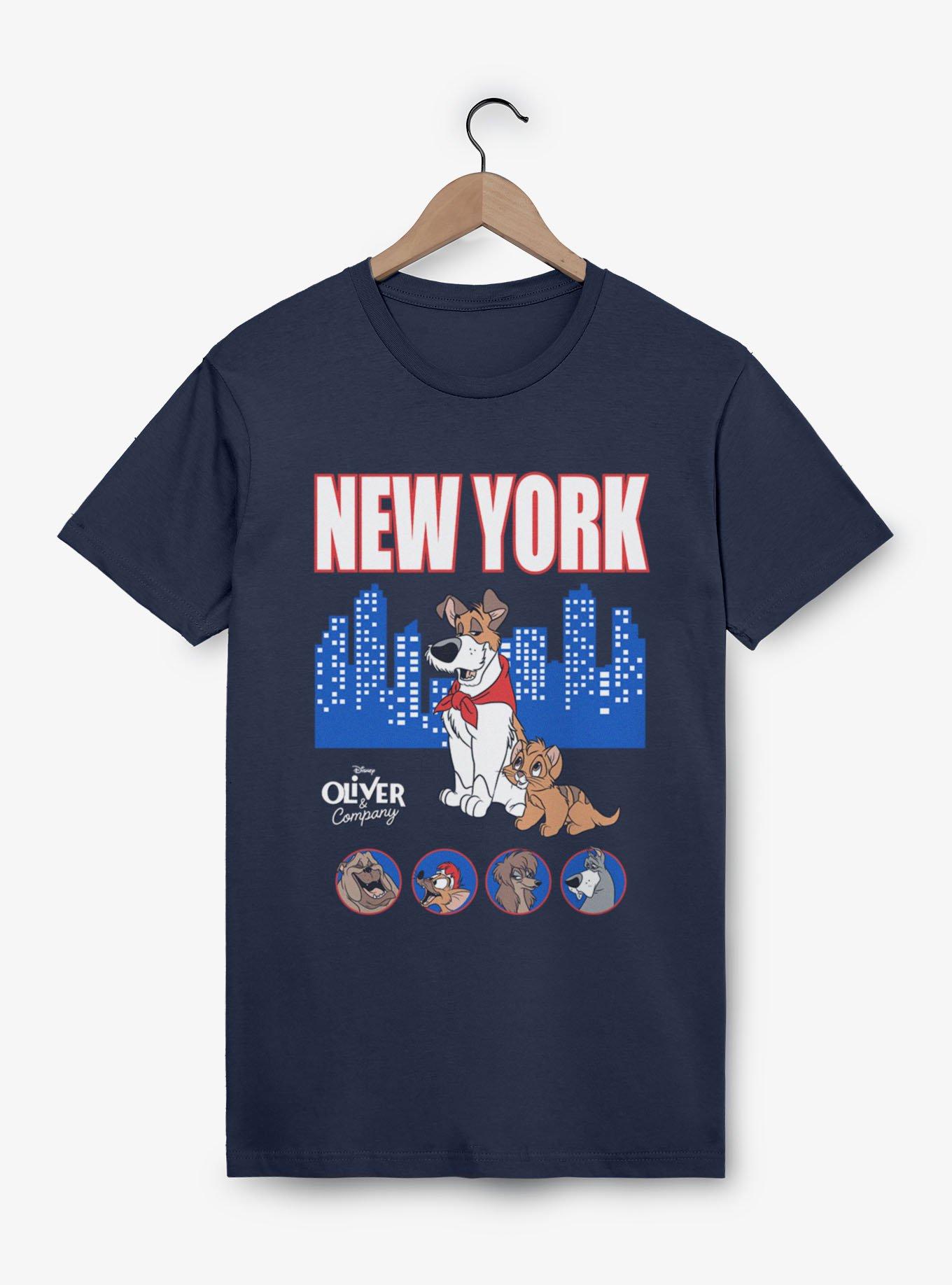 Disney Oliver & Company New York Skyline Characters T-Shirt, , hi-res
