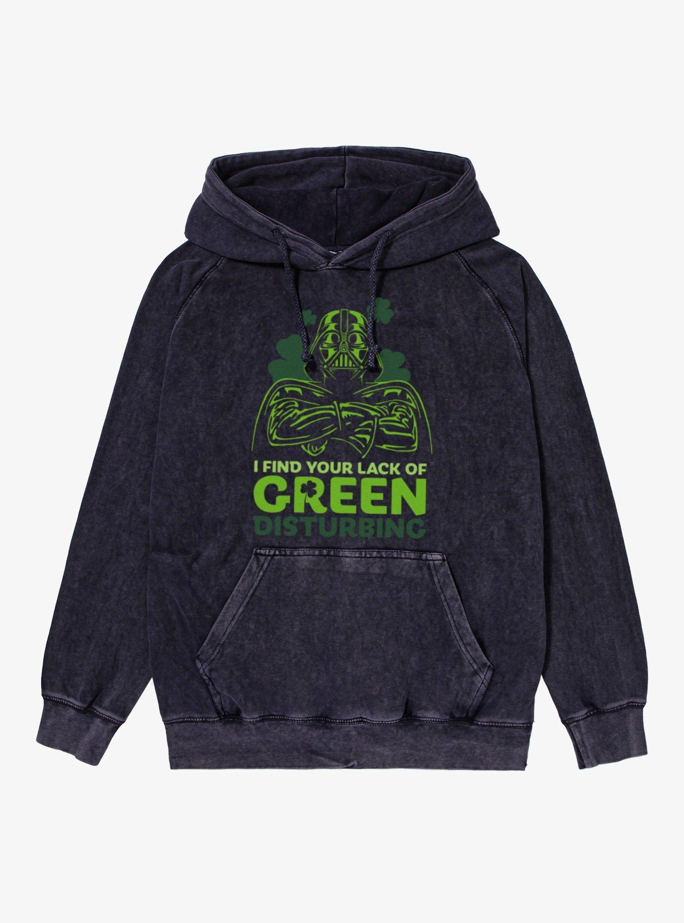 Star Wars Darth Vader St. Patrick's Your Lack Of Green Disturbing Mineral Wash Hoodie, , hi-res