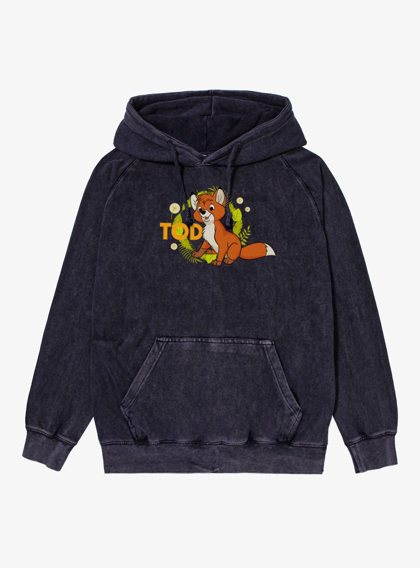 Disney The Fox And The Hound Tod Wreath Mineral Wash Hoodie, , hi-res