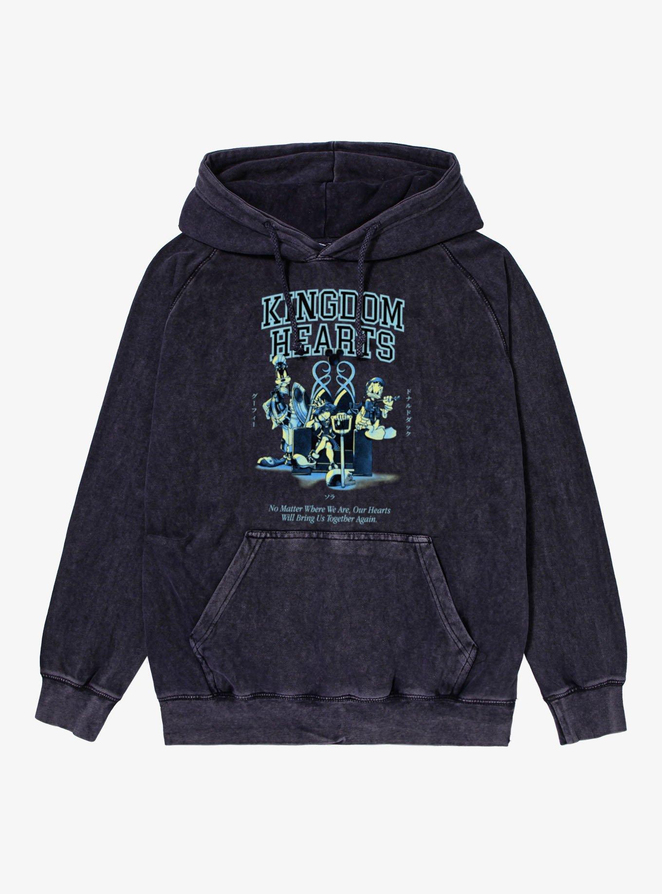 Disney Kingdom Hearts Hearts Will Bring Us Together Again Mineral Wash Hoodie, , hi-res