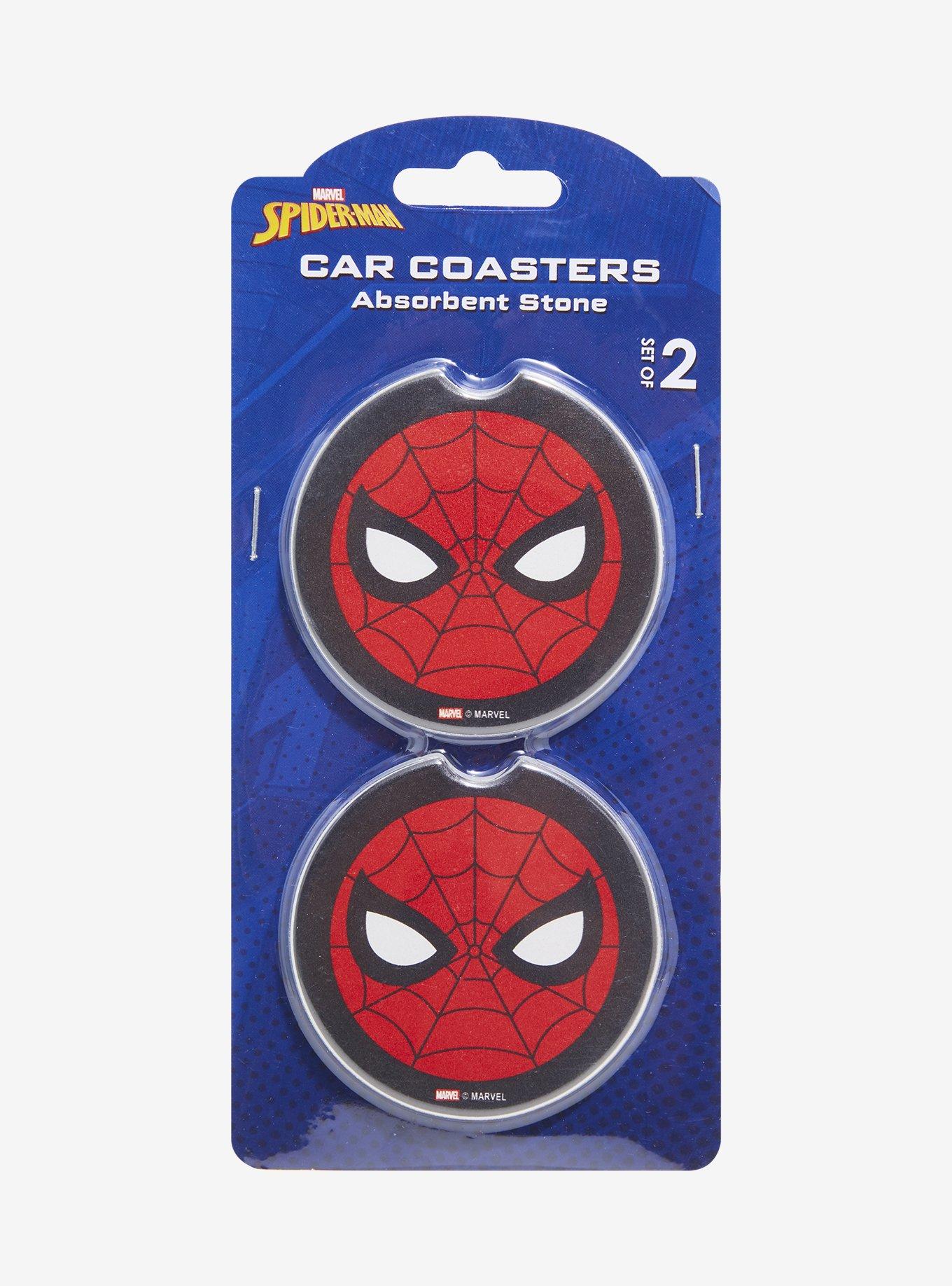 ♡ Spider-Man Ceramic Car Coaster Set ♡